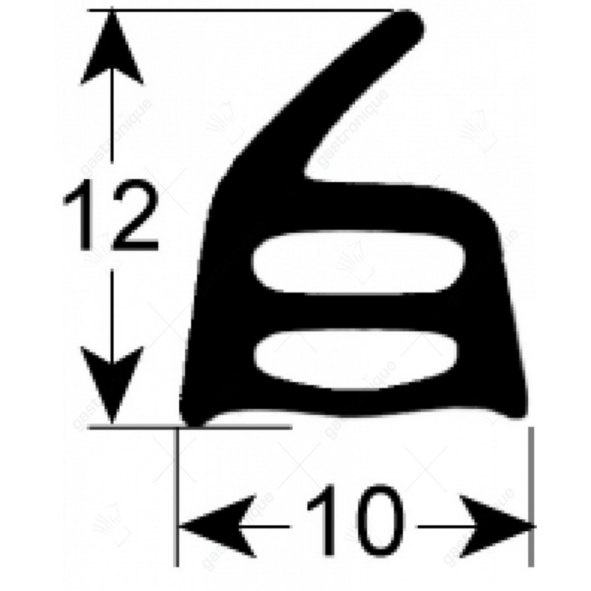 deurrubber voor oven 540x400 mm - afbeelding 1