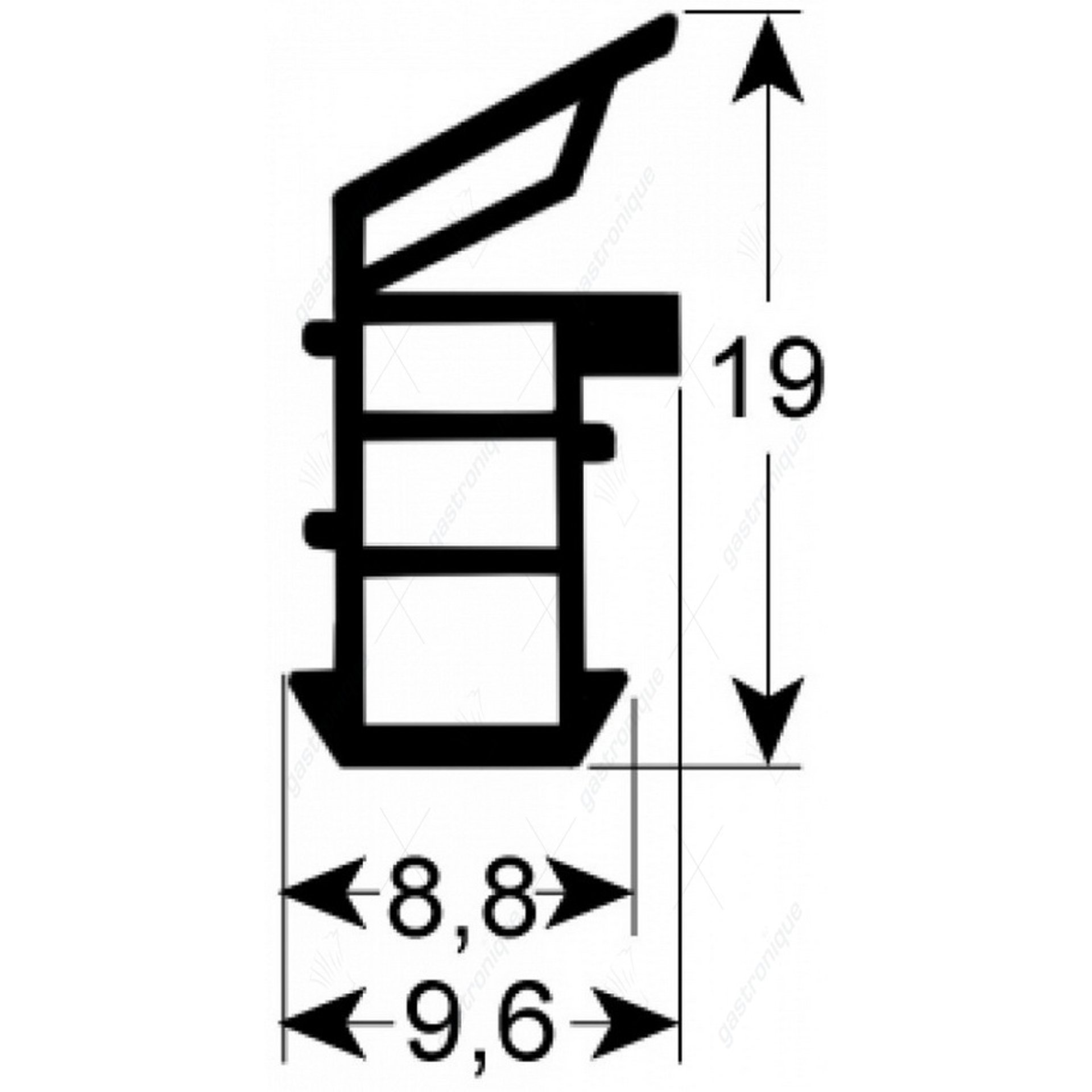 deurrubber 480 mm - afbeelding 1