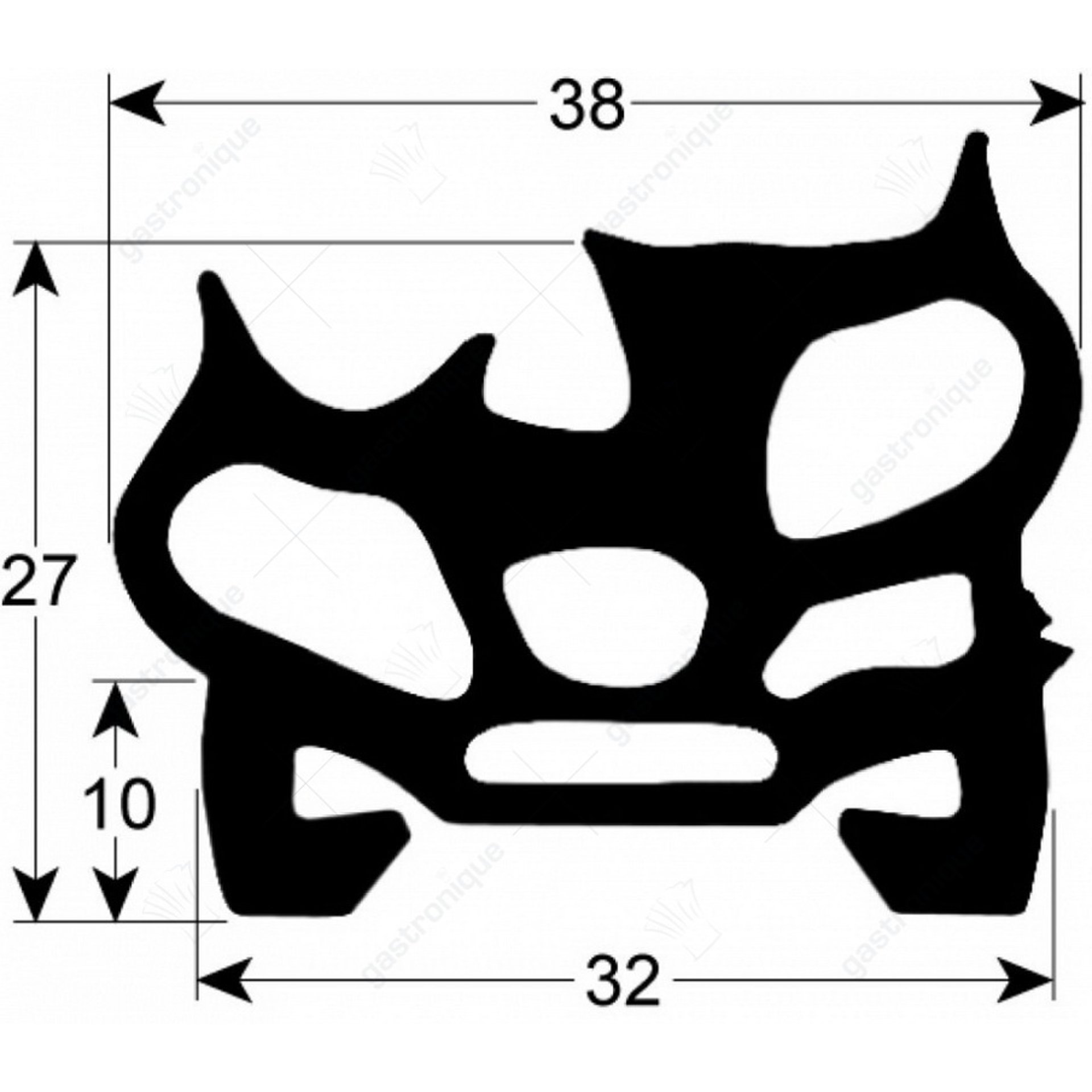 gasket for oven door retainer 505 mm - afbeelding 1