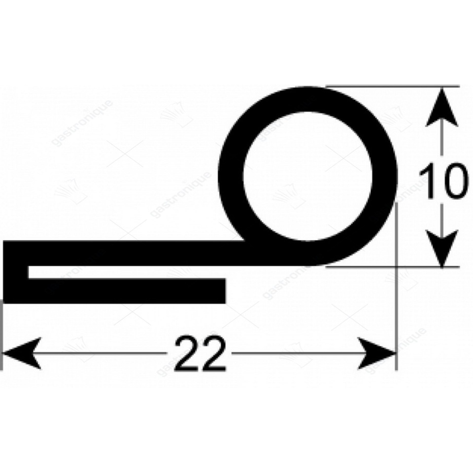 deurrubber voor oven 2514 - 25 m - afbeelding 1