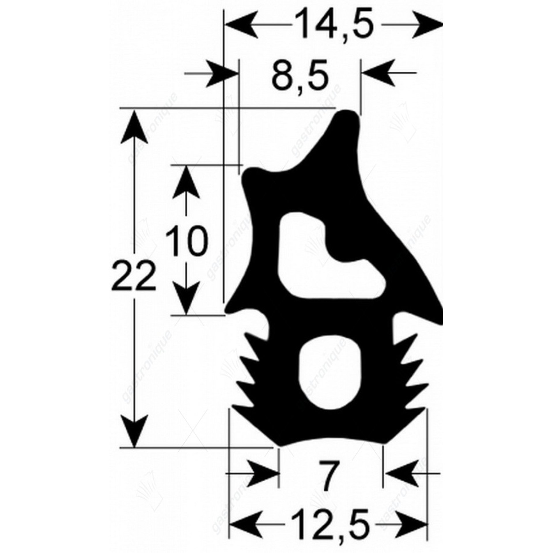oven door gasket 1990 mm - afbeelding 1