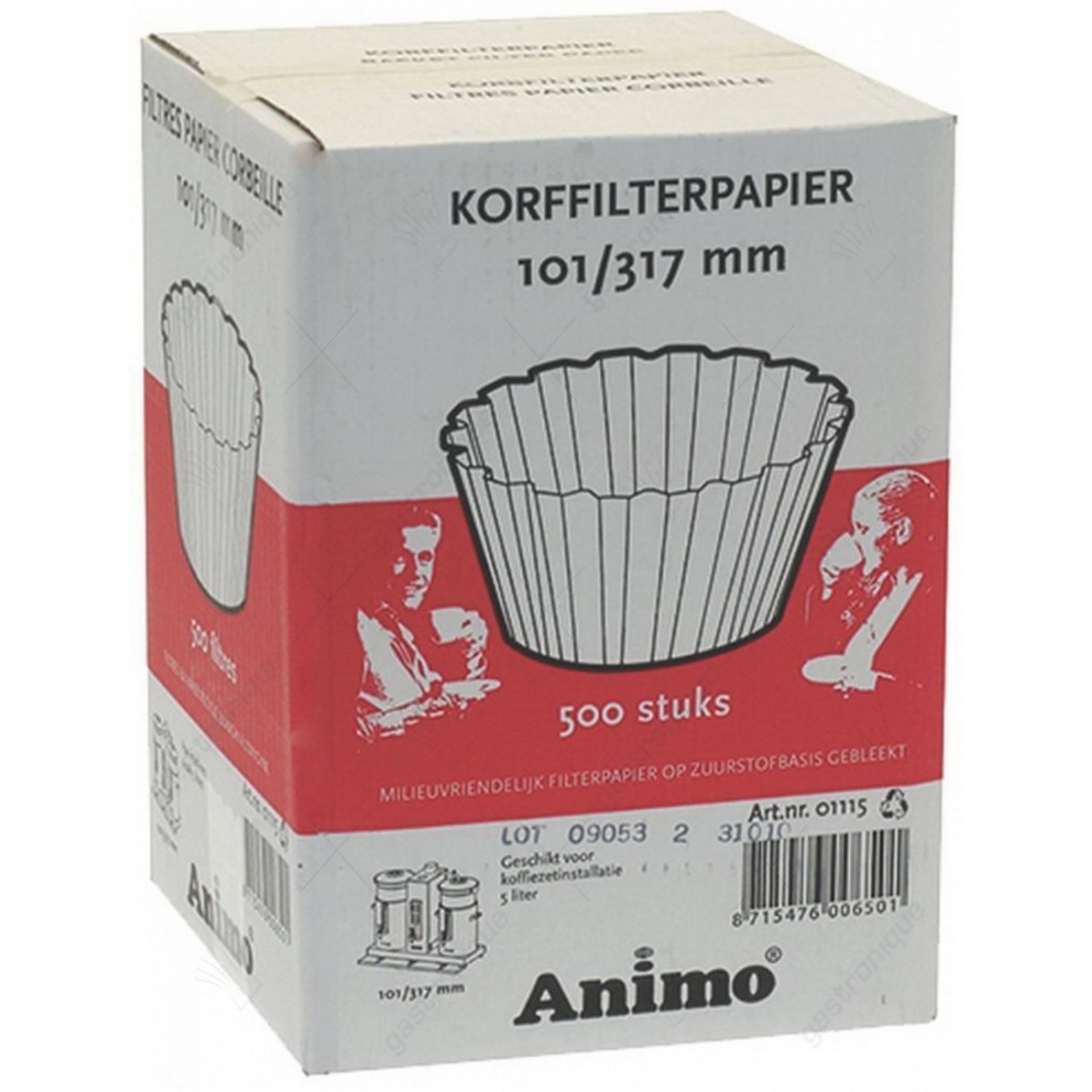 basket paper filter ø 101/317 mm 500pcs - afbeelding 1