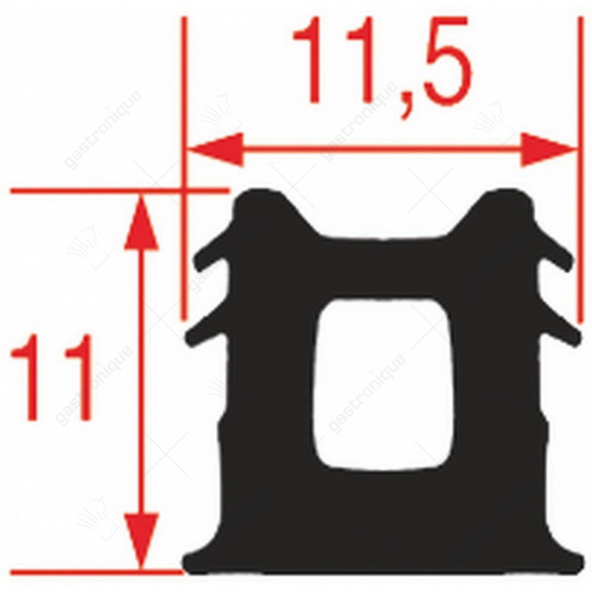 deurrubber voor oven - 6 m - afbeelding 1