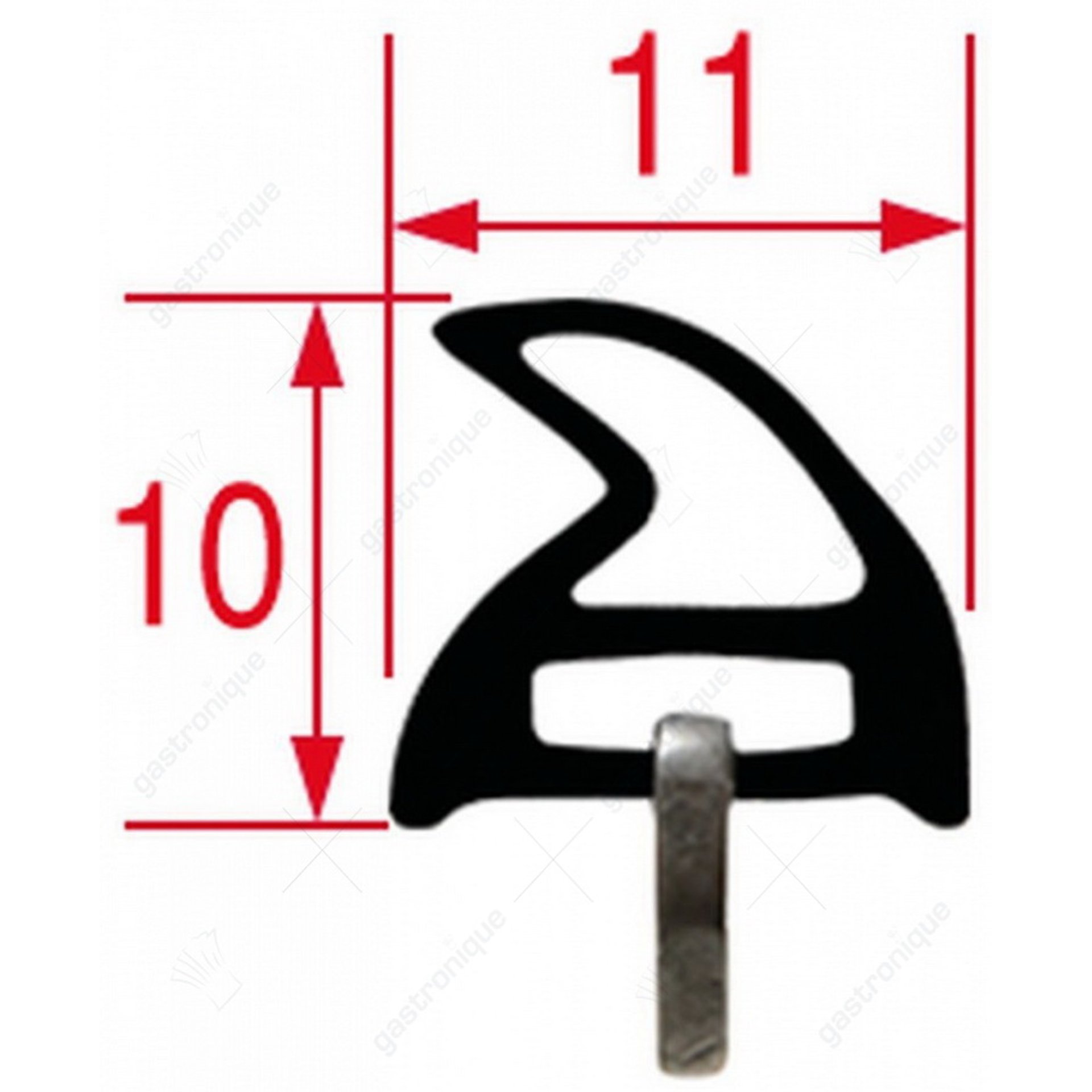 deurrubber voor oven 580x330 mm - afbeelding 2