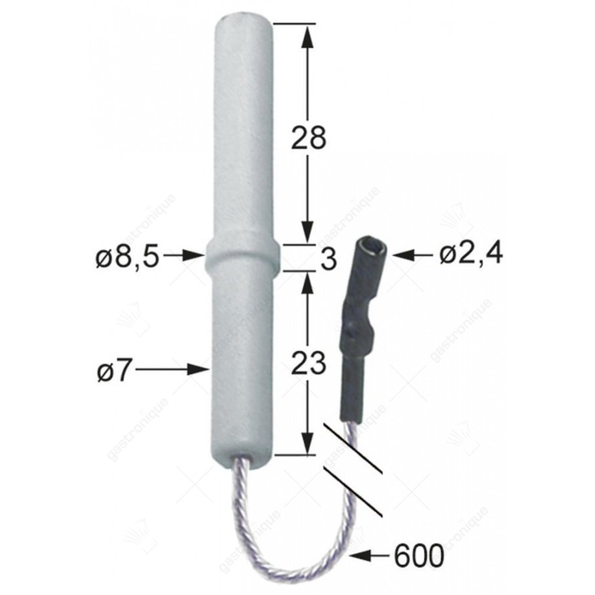 BOUGIE ONTSTEKINGSKABELS ROND ø 6,5x55mm - afbeelding 1