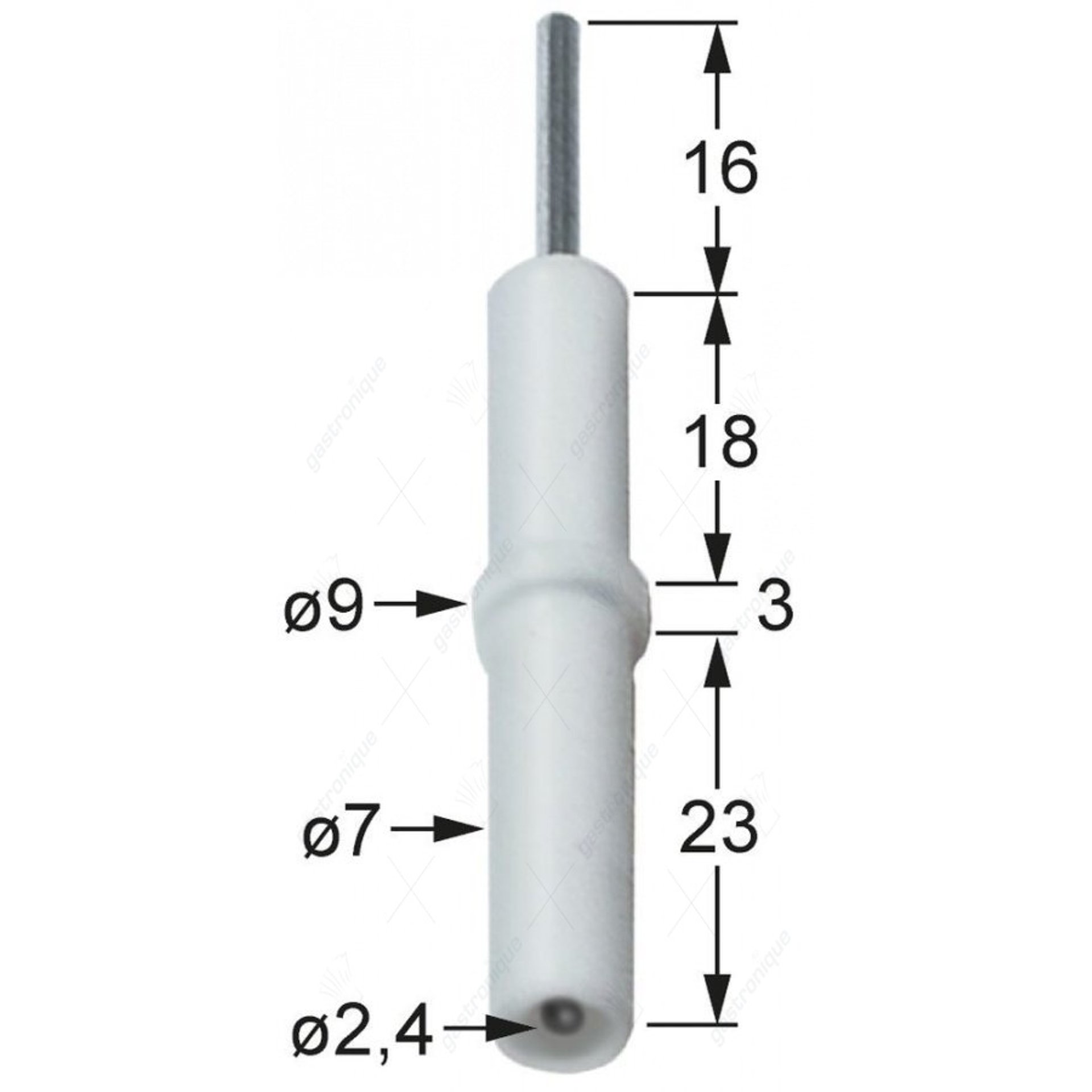 bougie d'allumage ronde ø 7x44 mm - image 1