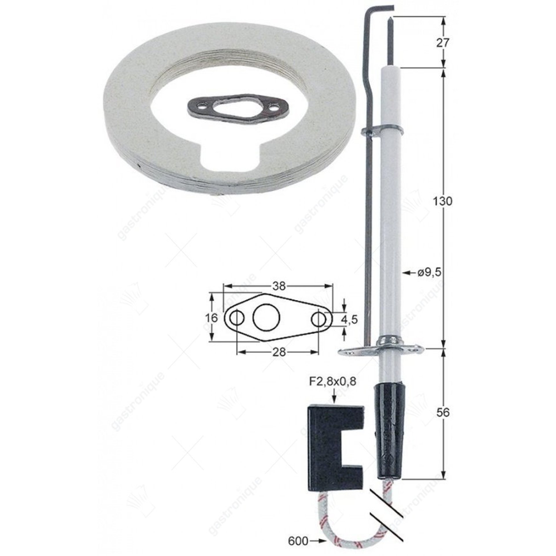 bougie ontstekingskabels rond ø 9x166 mm - afbeelding 1