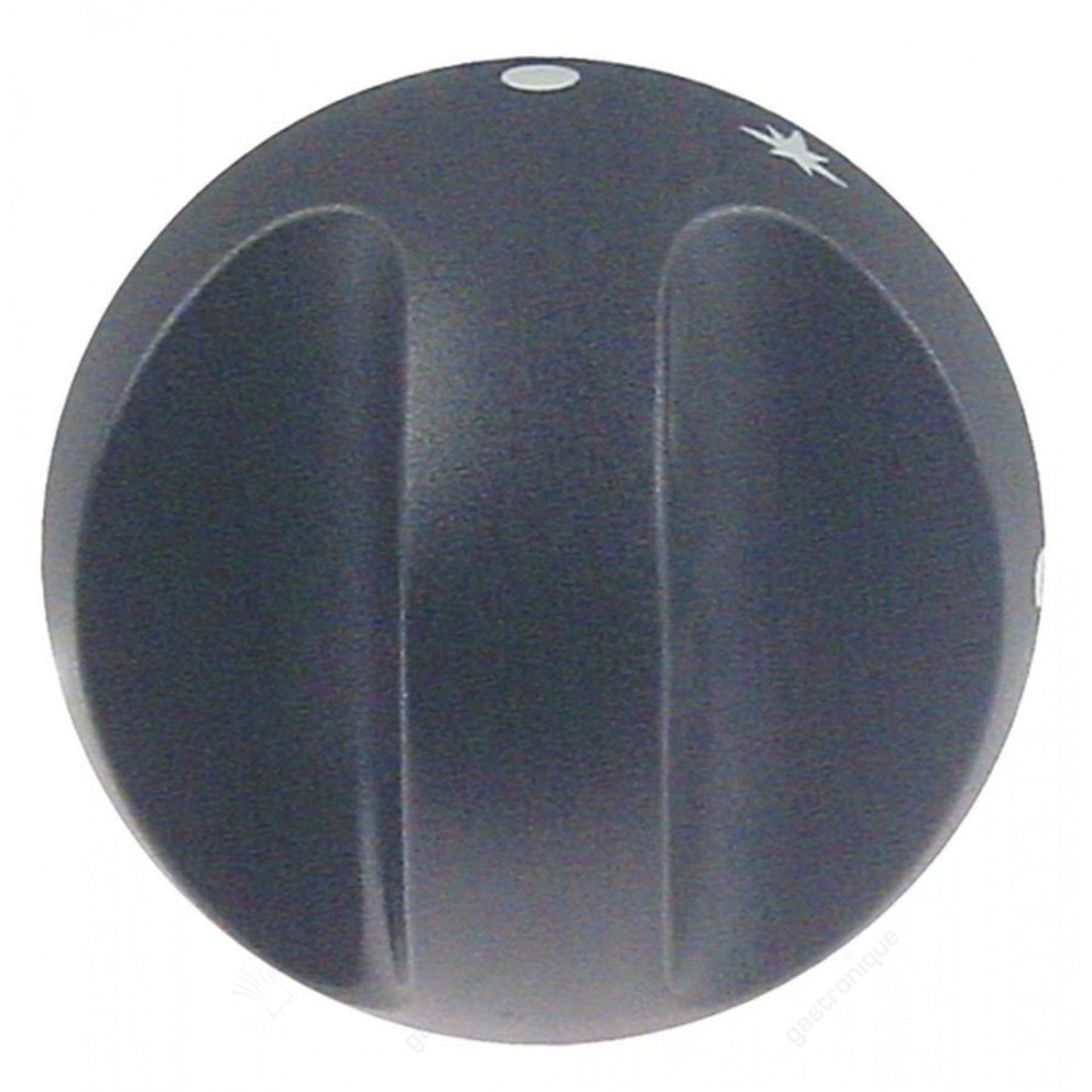 knop gaskraan PEL22/23 ø 70mm as ø 10x8mm afvlakking onder zwart - afbeelding 1