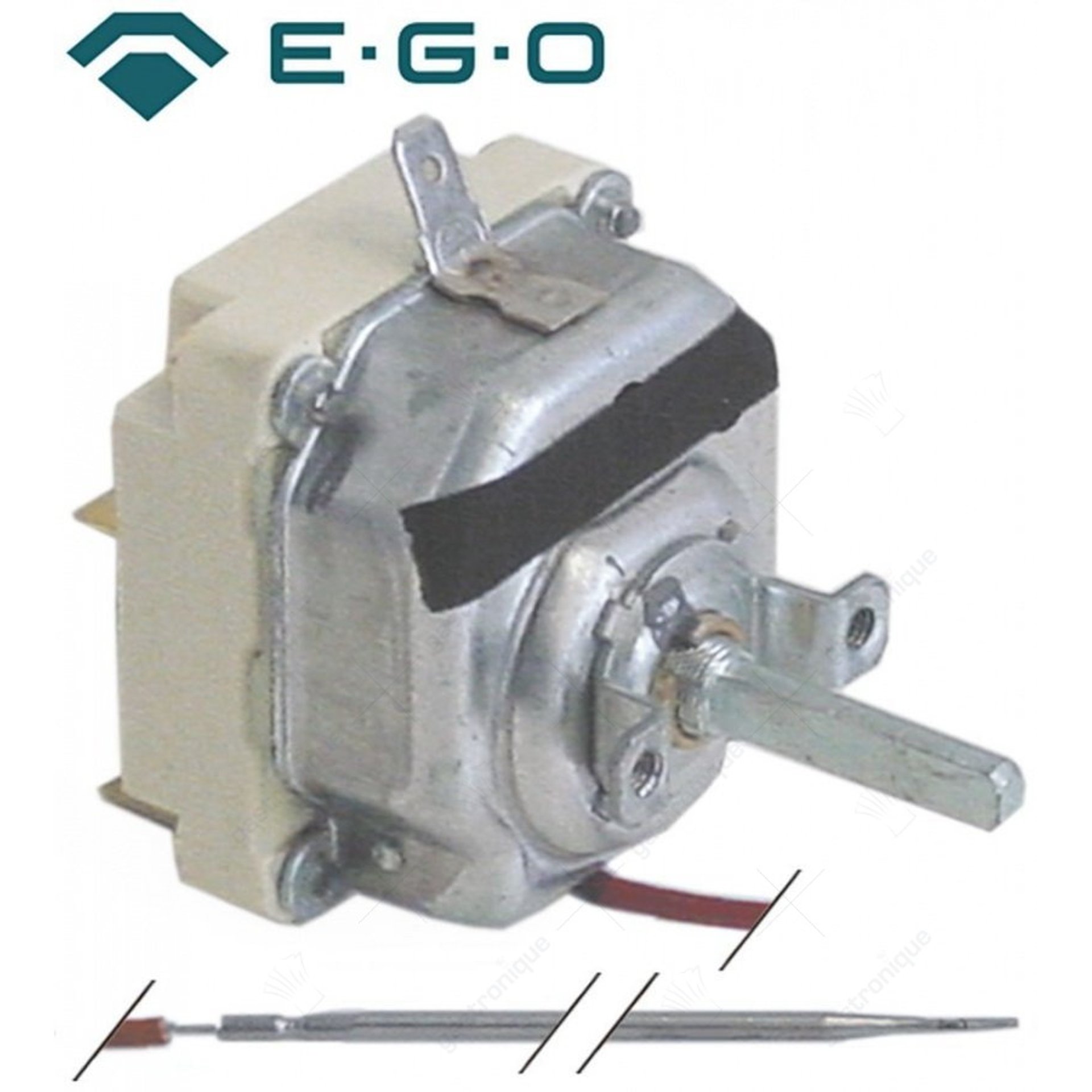thermostat max. 300°C plage réglable 50-300°C 3 pôles 3NO 16A capteur ø 3mm capteur L 219mm - image 1
