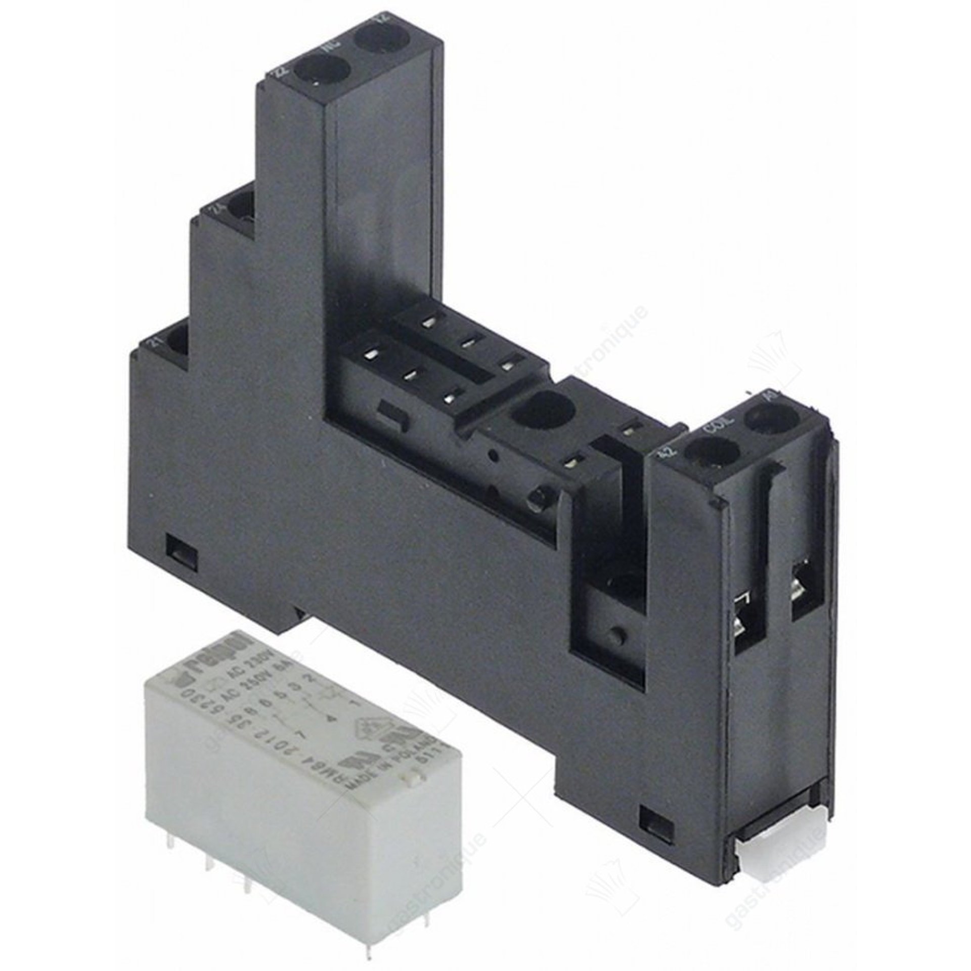 printrelais 230VAC 2CO bij 250V 8A met sokkel REIPOL PI-50BE/3-R - afbeelding 1