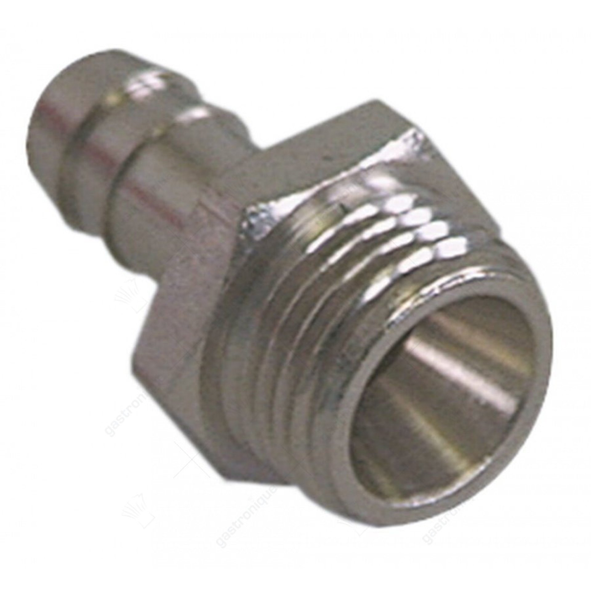 brass nickel-plated straight thread 1/8" hose connection ø 8mm pack of 1 piece - image 1