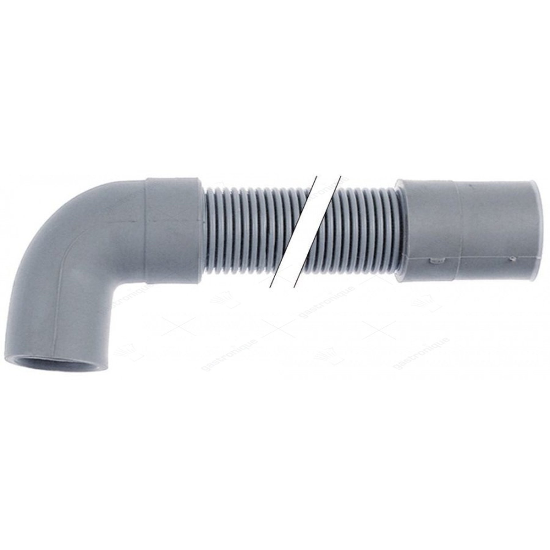 afvoerslang DN19 L 180mm recht ø binnen 19mm recht ø buiten 25mm haaks ø binnen 21mm - afbeelding 1