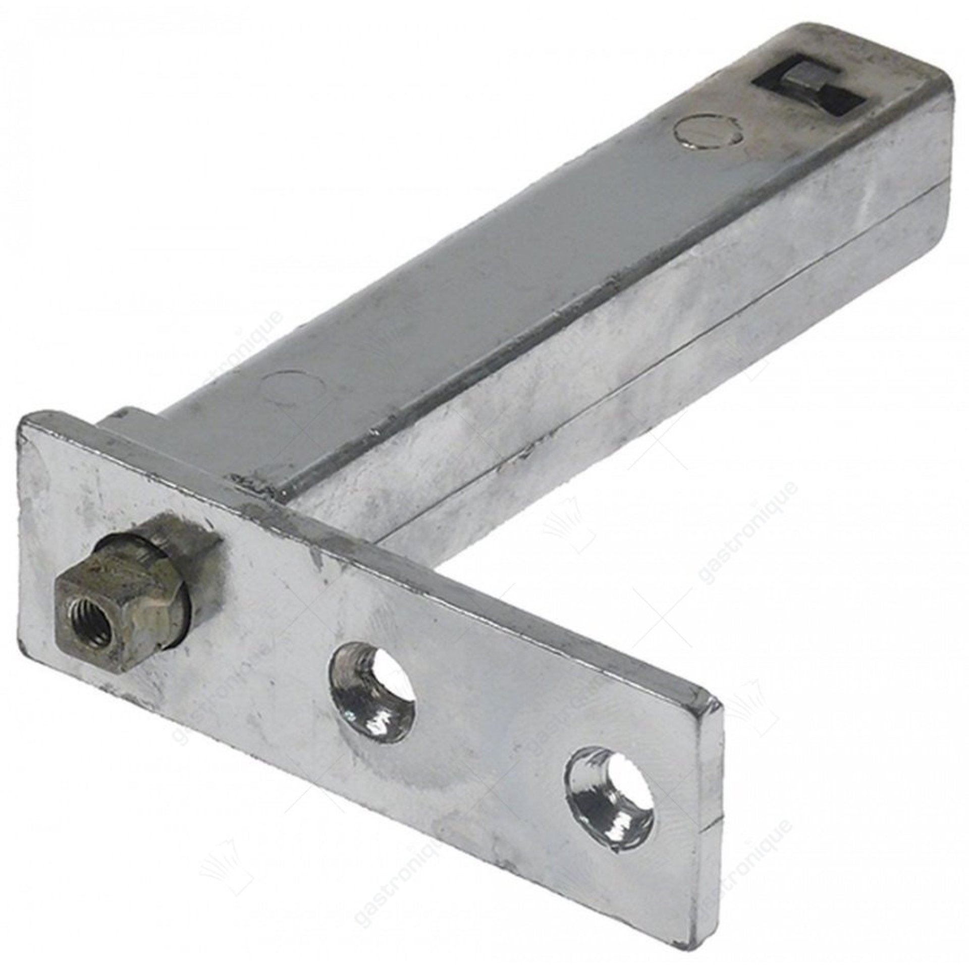 Feder-Scharnier rechts/links L 74mm B 24mm H 104mm A 6mm B 12mm Kühler Befestigungsabstand 25mm - Bild 1