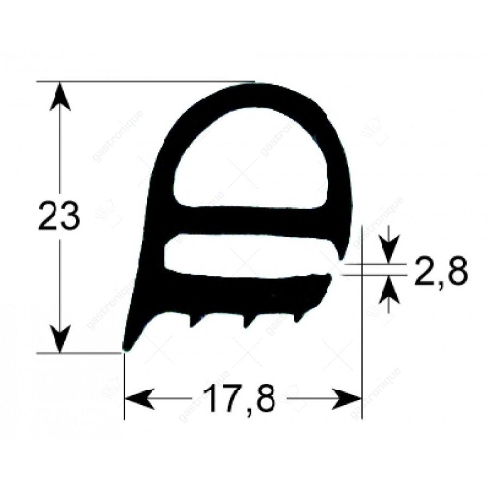 joint de porte pour four 720x485 mm - image 1