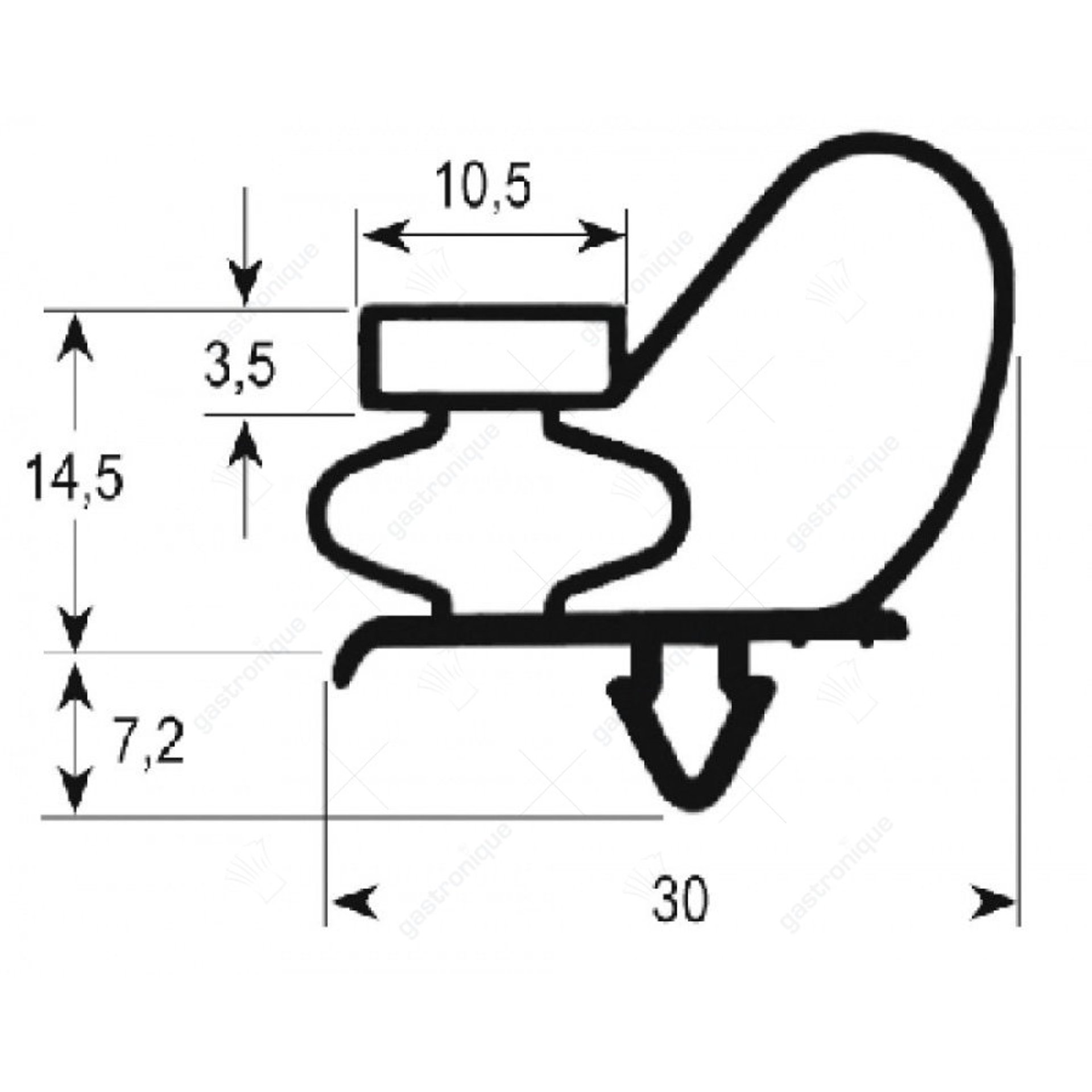 DOOR RUBBER 730x580 mm - image 1