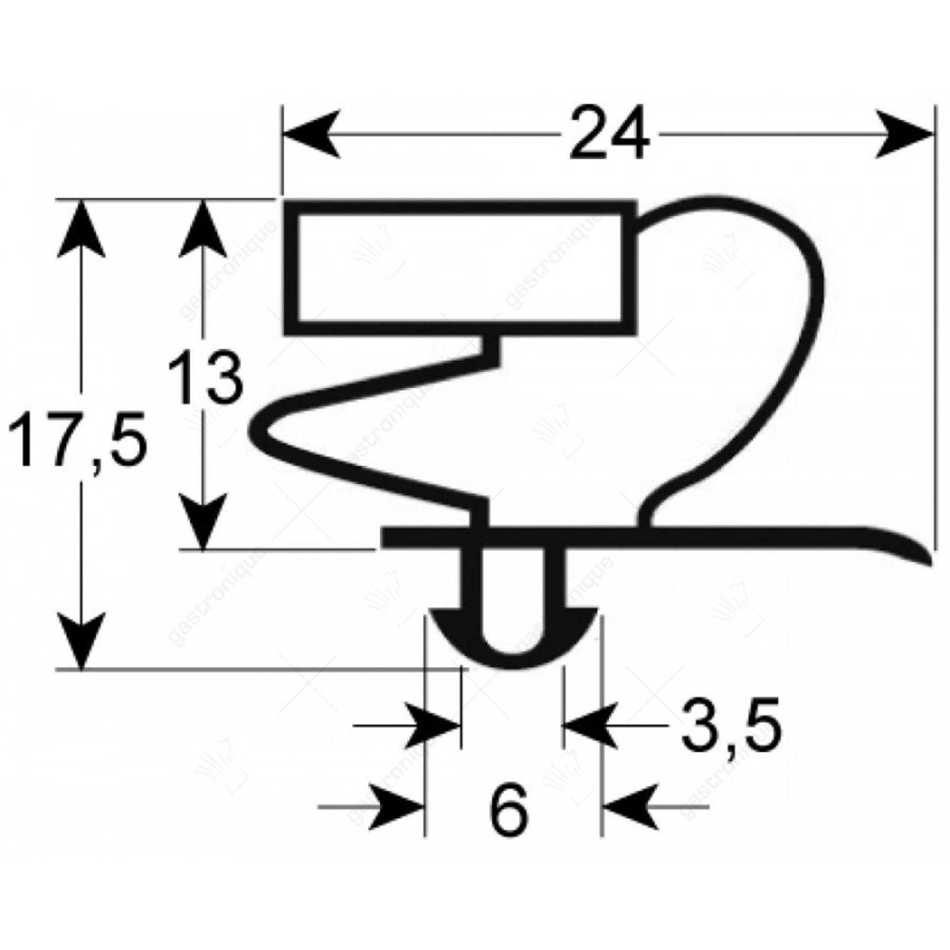 Joint de porte 1530x674 mm - image 1