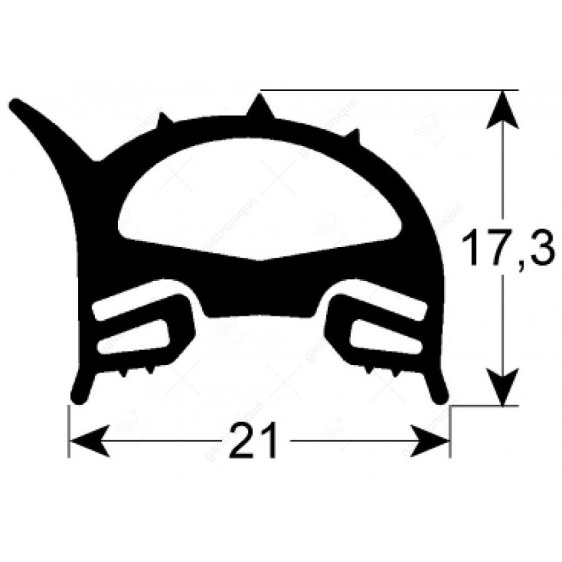 JOINT DE PORTE POUR FOUR 530x450 mm - image 1