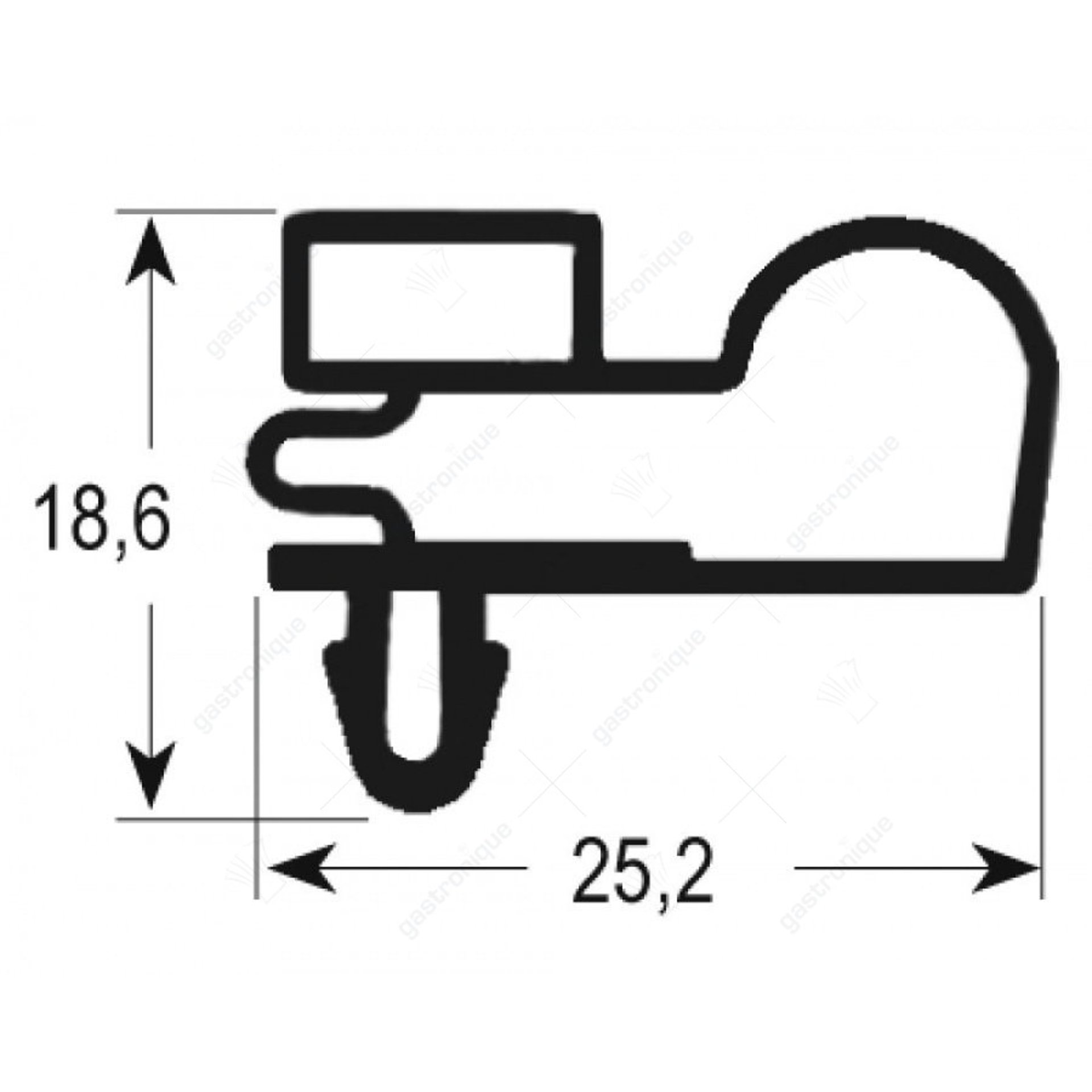 DEURRUBBER 620x520 mm - afbeelding 1