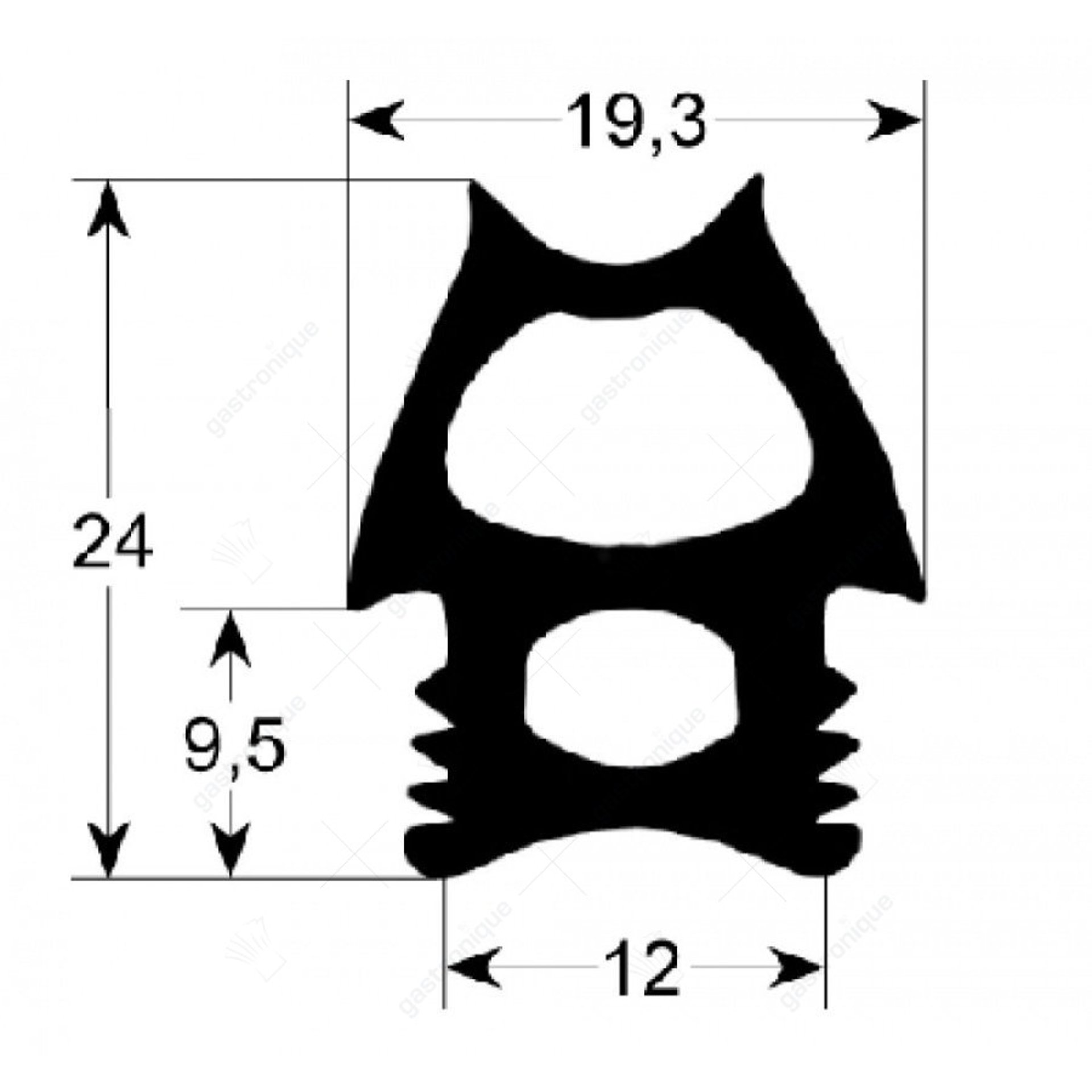 joint de porte de four 1380x688 mm - image 1