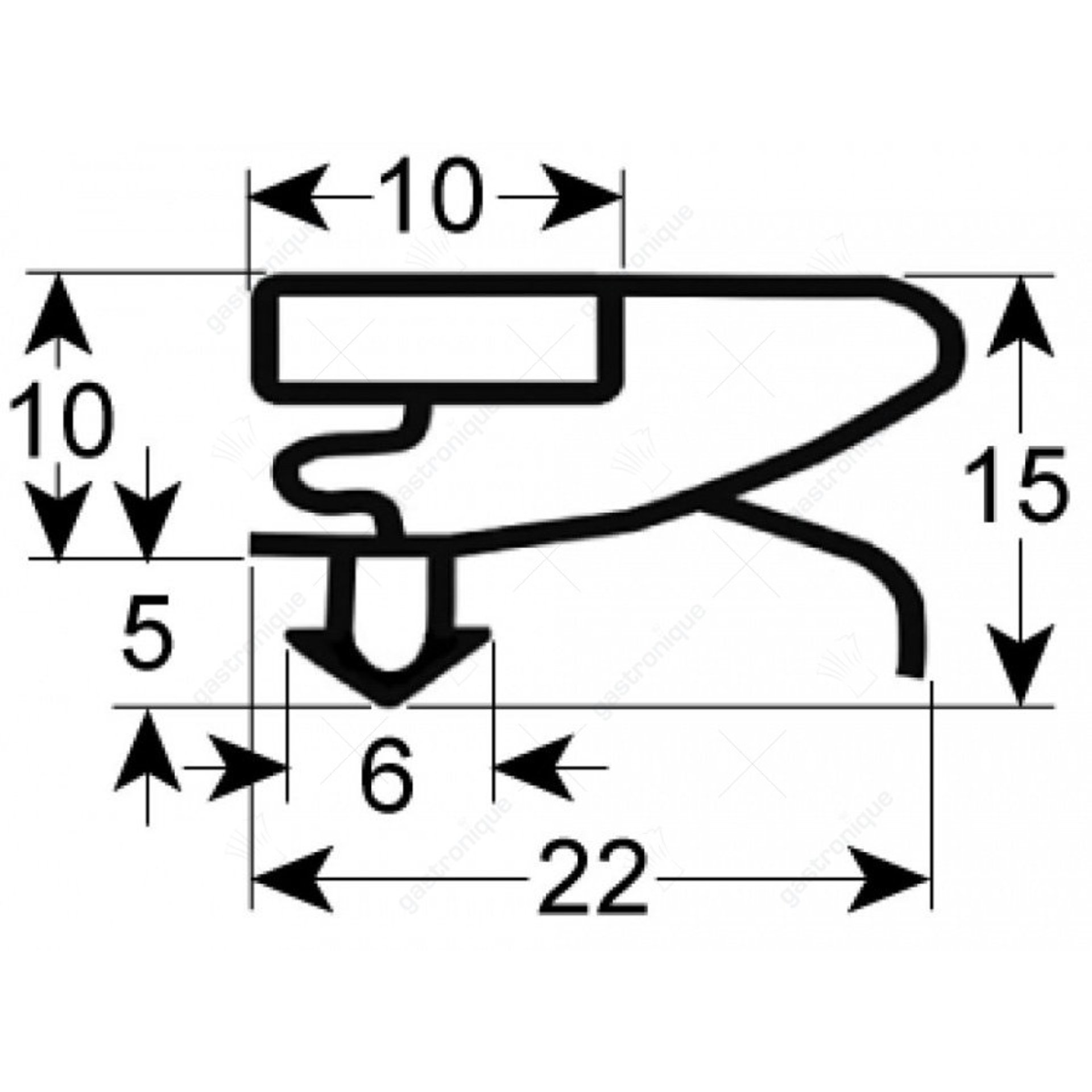 Door Rubber 1014 - 2000 mm - image 1