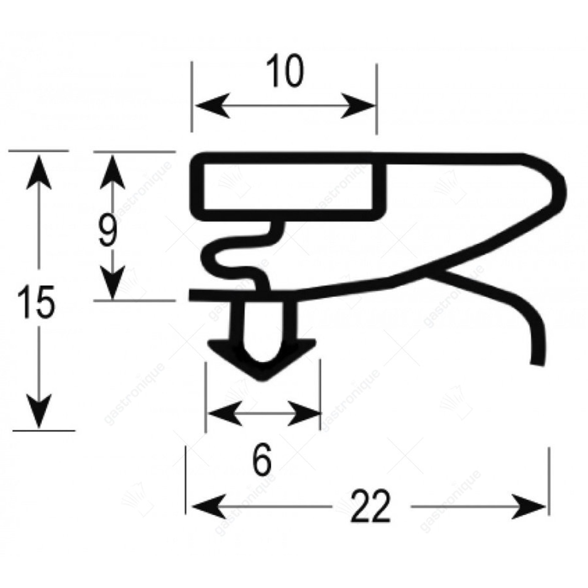 Türgummi 425x185 mm - Bild 1