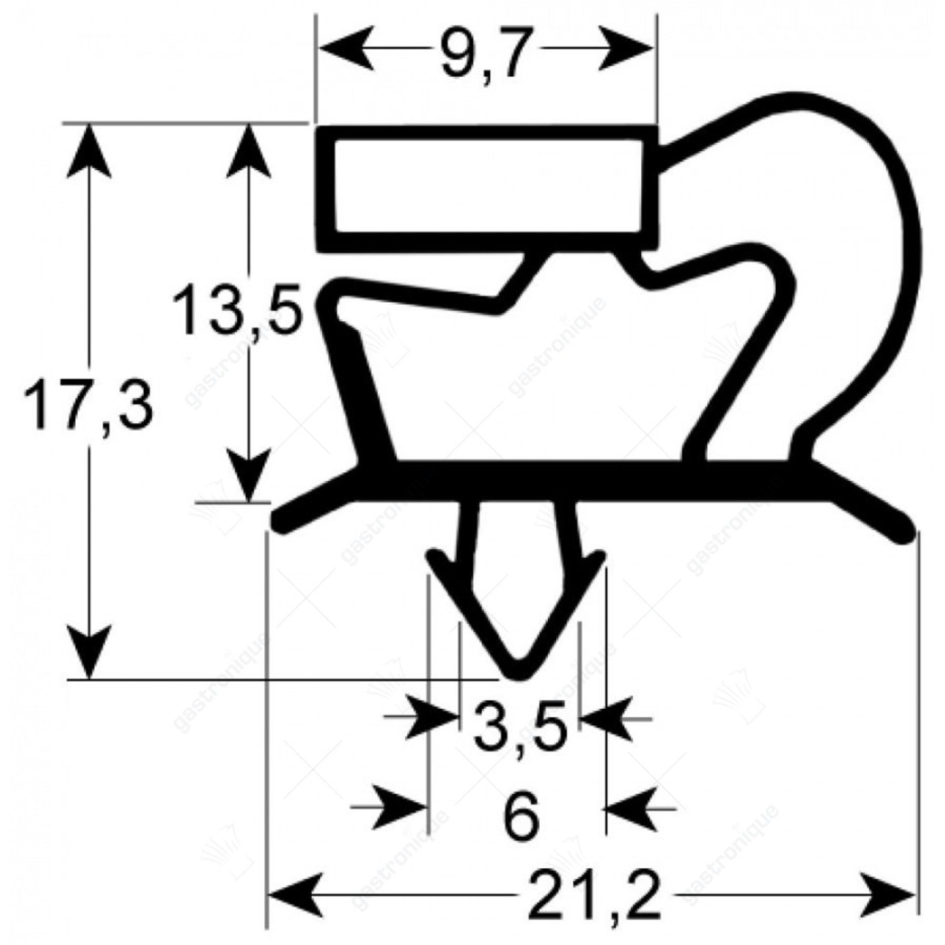 DEURRUBBER 410x280 mm - afbeelding 2
