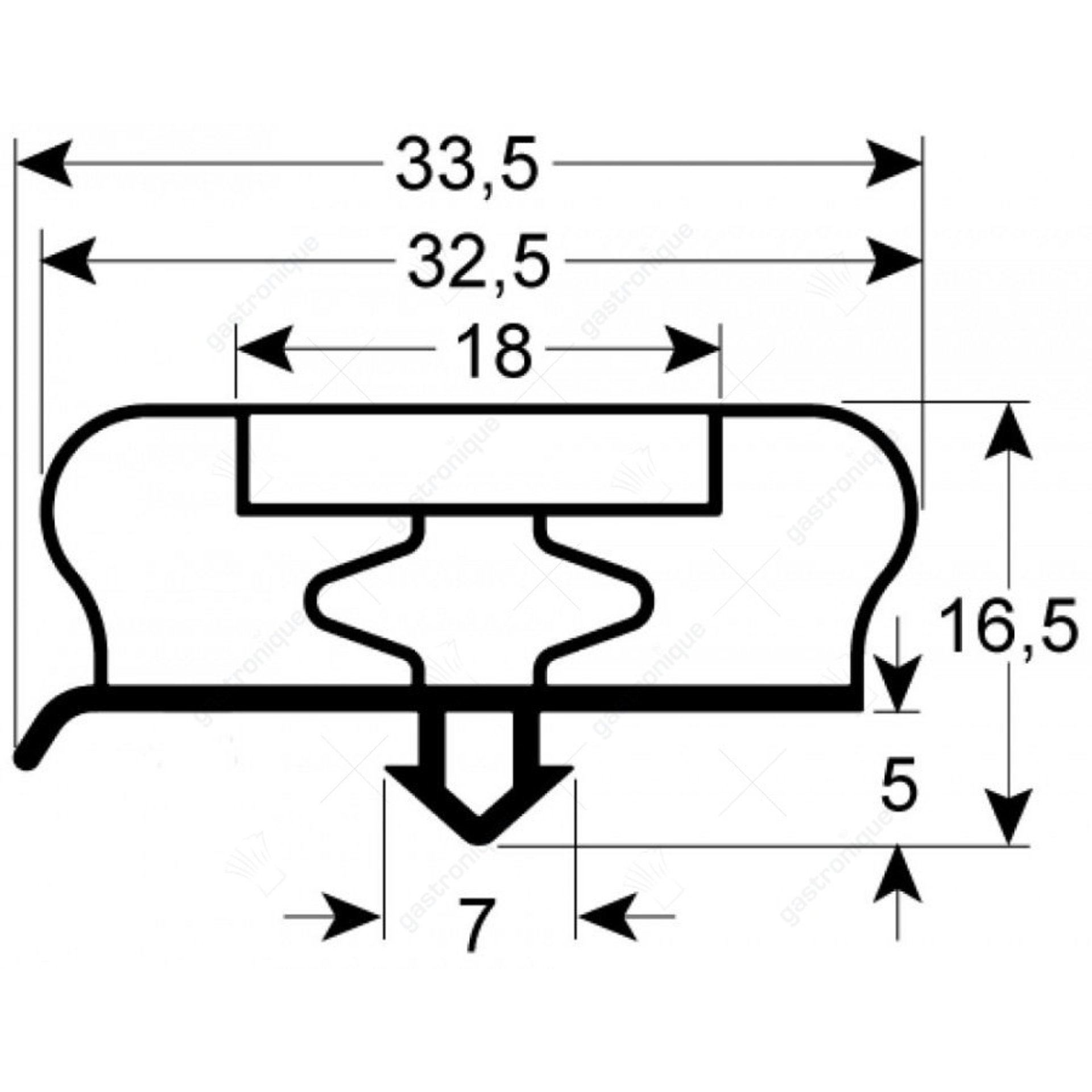 Joint de porte 390x225 mm - image 1