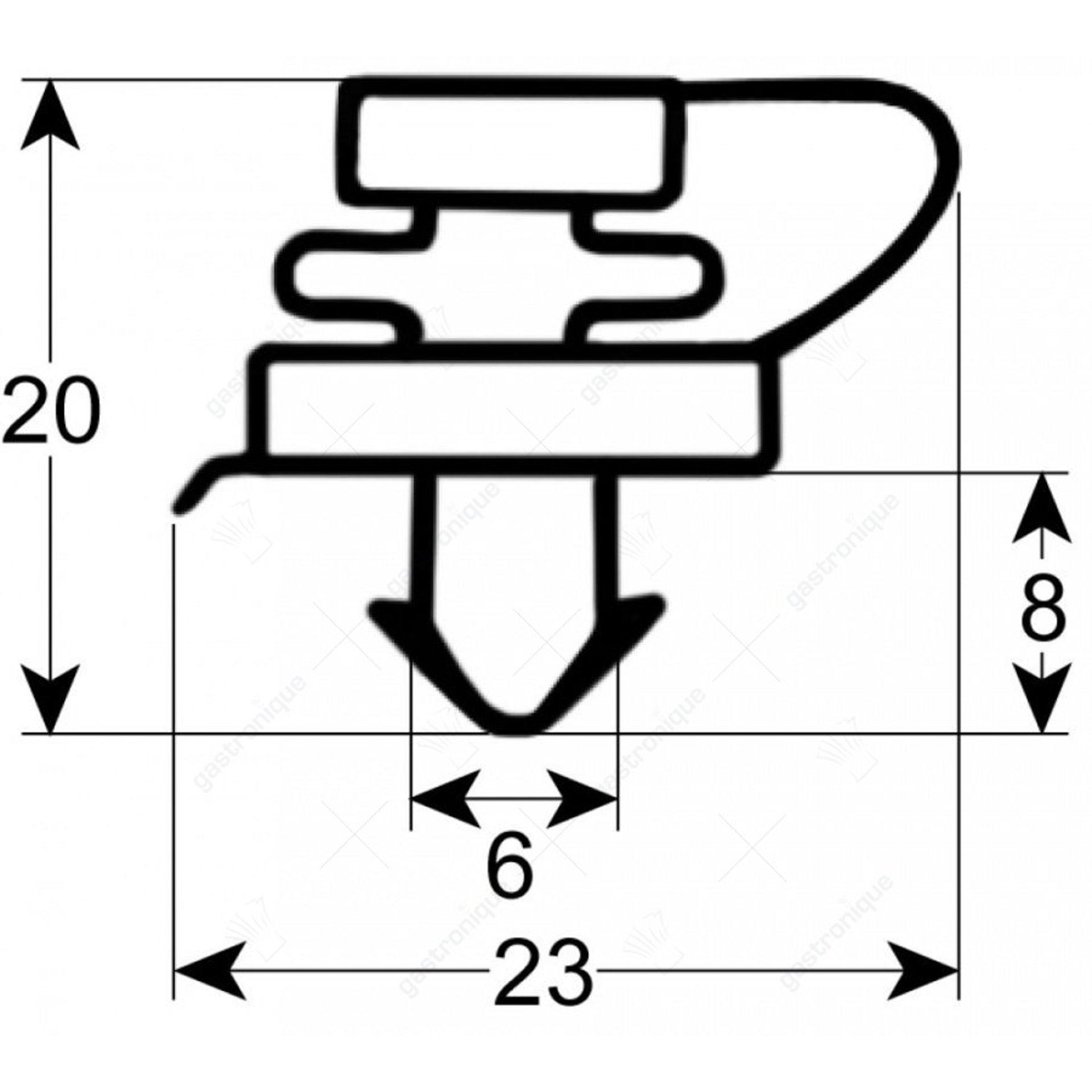 Joint de porte 1450x633 mm - image 1