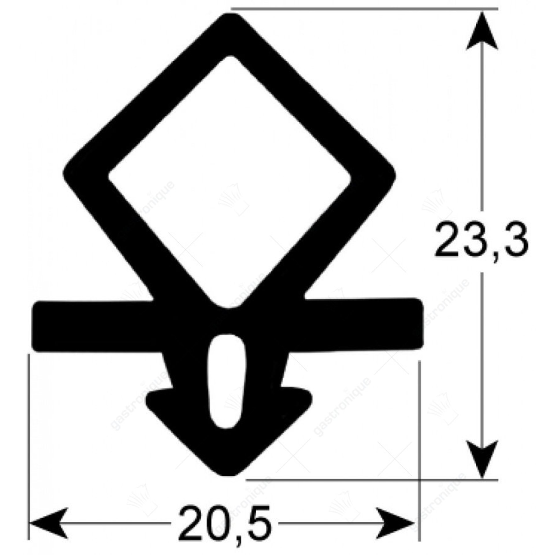 koelceldeurrubber profiel 9935 VPE 6 m zwart - afbeelding 1