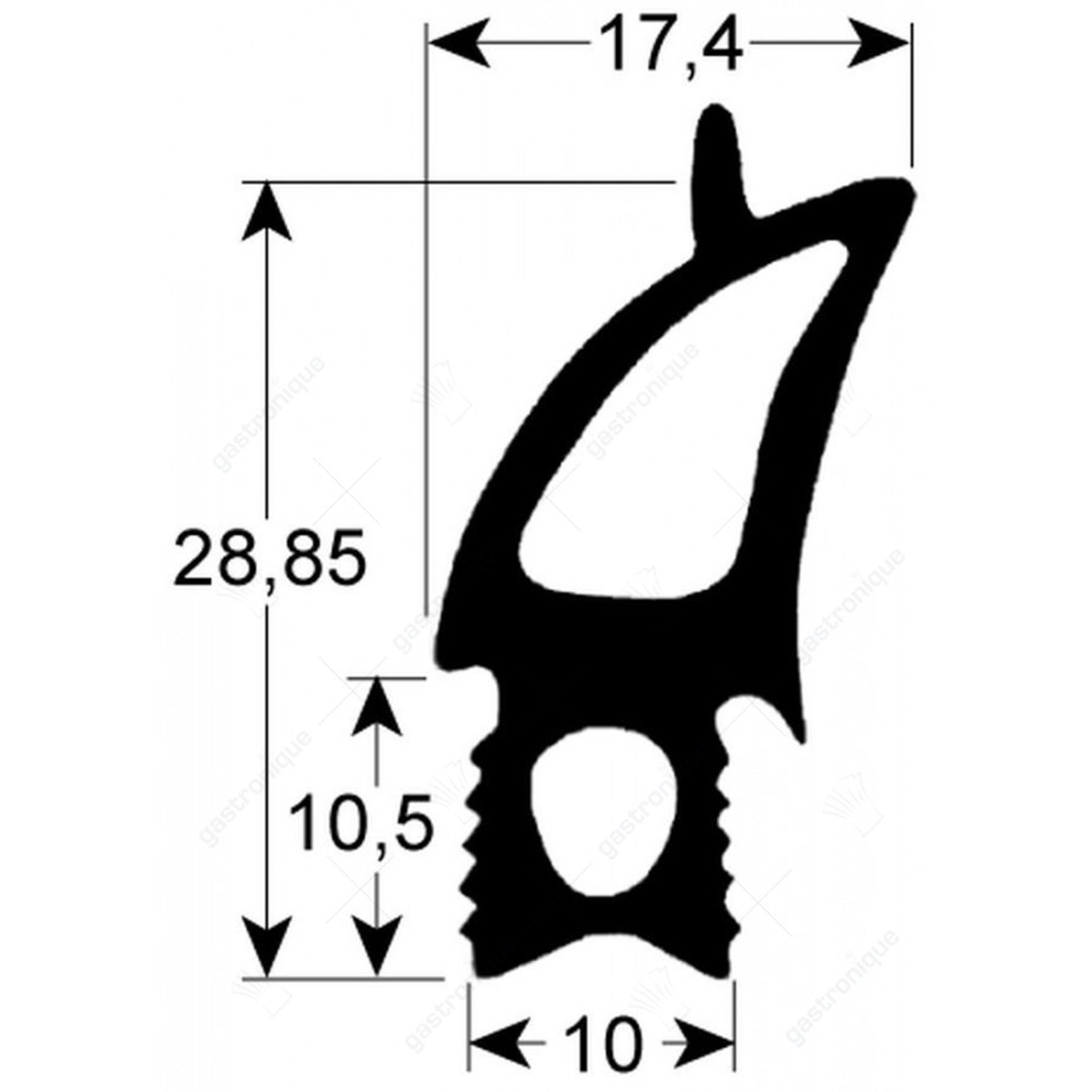 Dichtung für Ofentür 780x470 mm - Bild 1