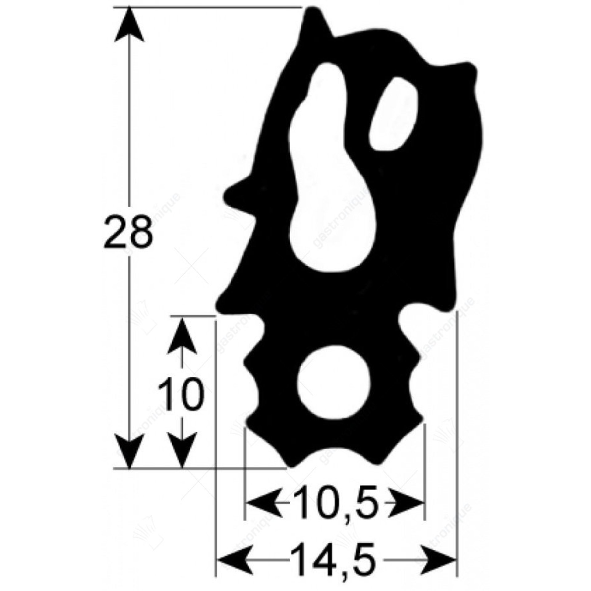 gasket for oven door 770x680 mm - afbeelding 1