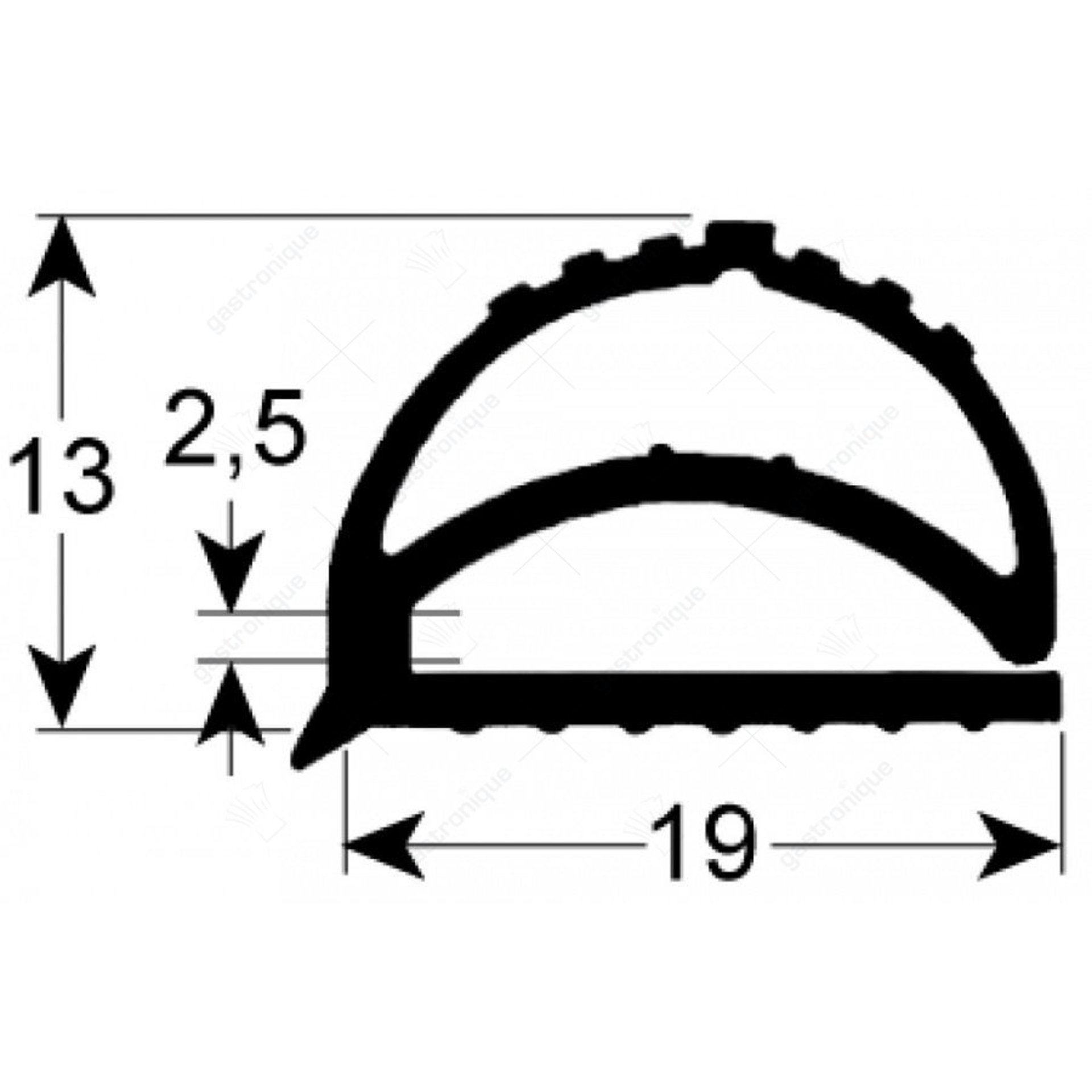 DOOR RUBBER 2011 - 2300 mm - image 1