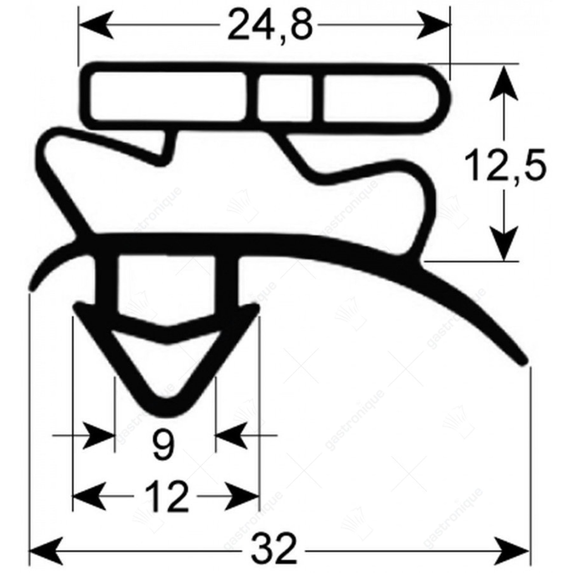 Deurrubber 1380x680 mm - afbeelding 1