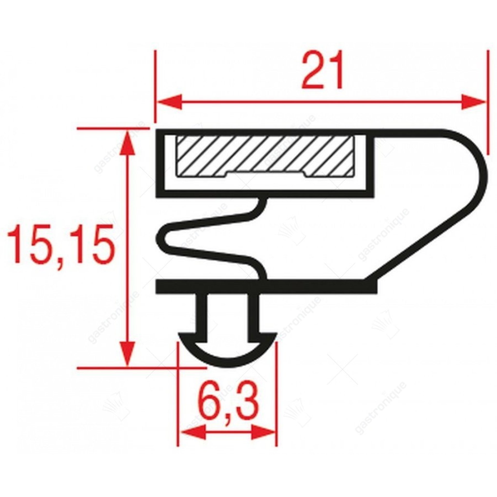 DEURRUBBER 1554x688 mm - afbeelding 1