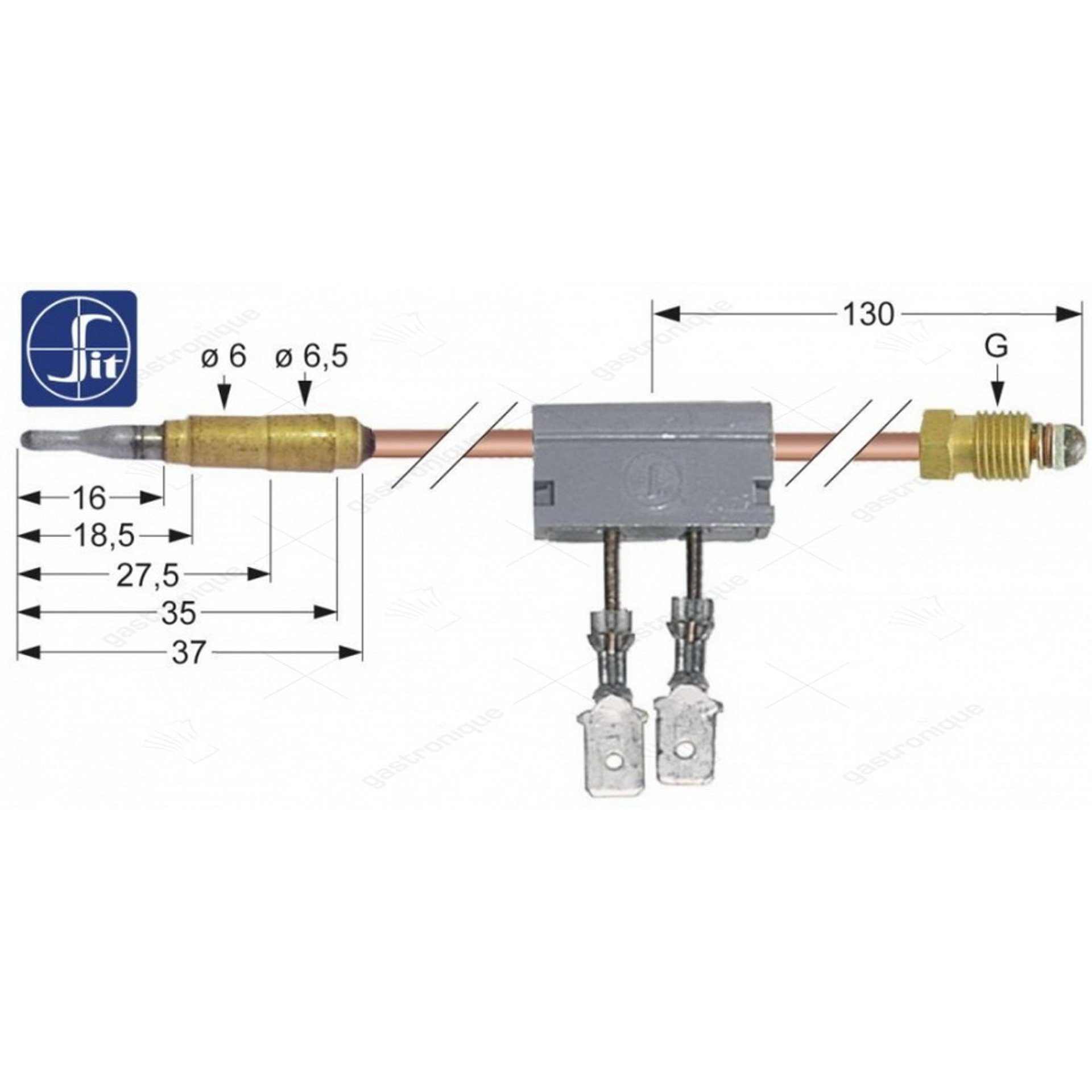 thermocouple SIT avec interrupteur ASA 11/32 L 400mm douille d'insertion ø6,0mm F 6,3mm - image 1