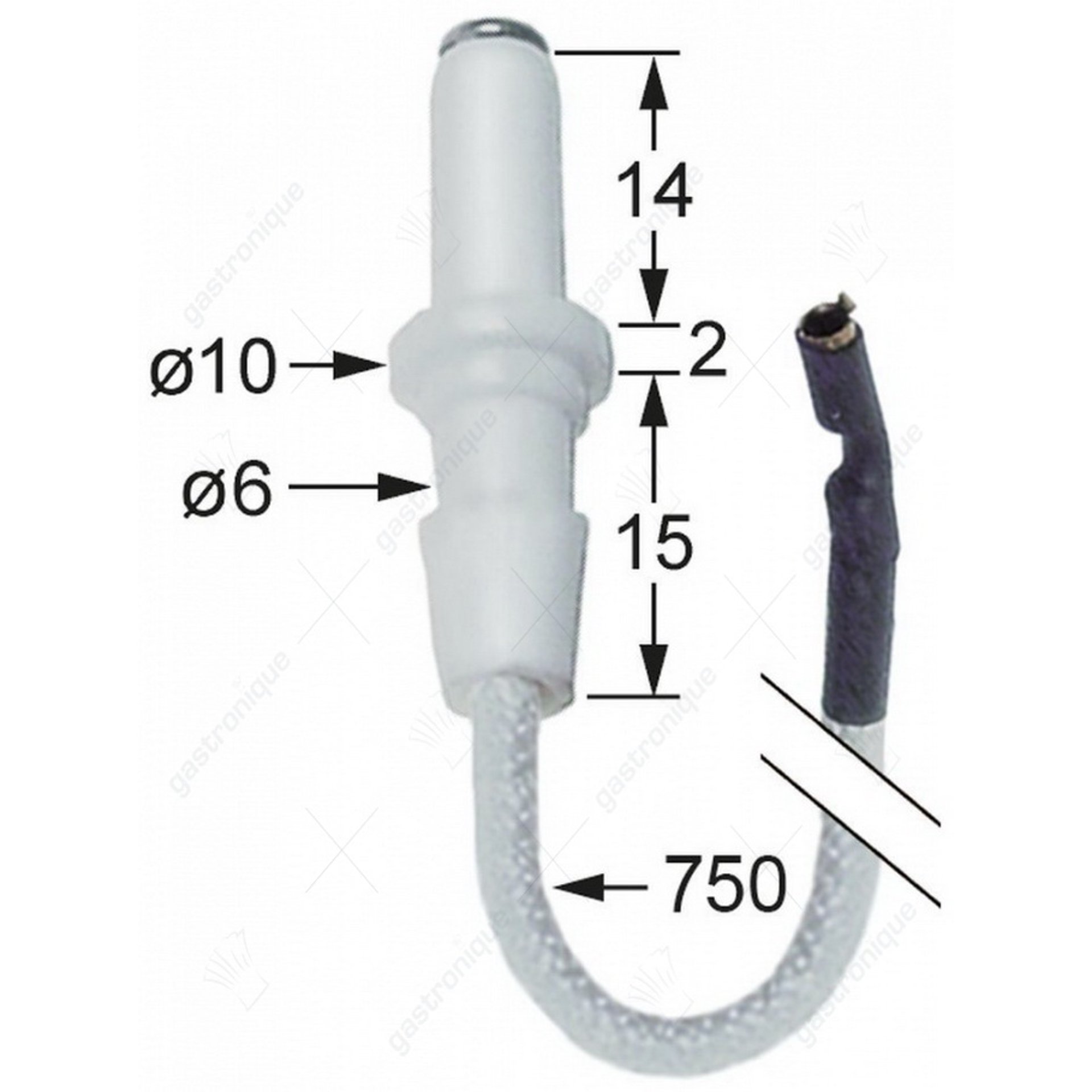 câbles d'allumage de bougie ronds ø 6x32 mm - image 1