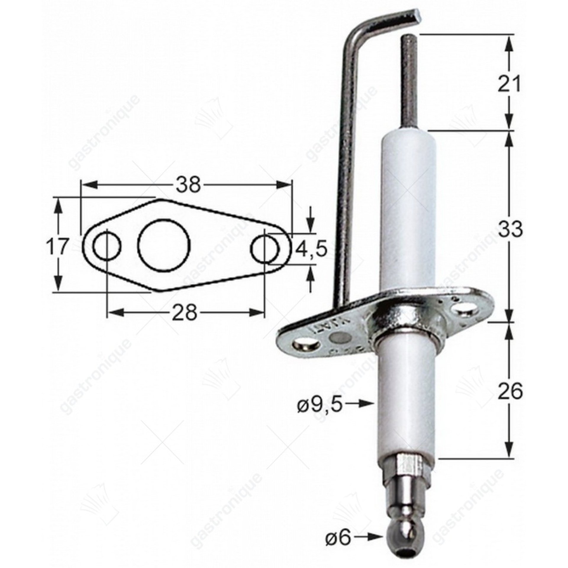 bougie ontstekingskabels rond ø9,5x60 mm - afbeelding 1