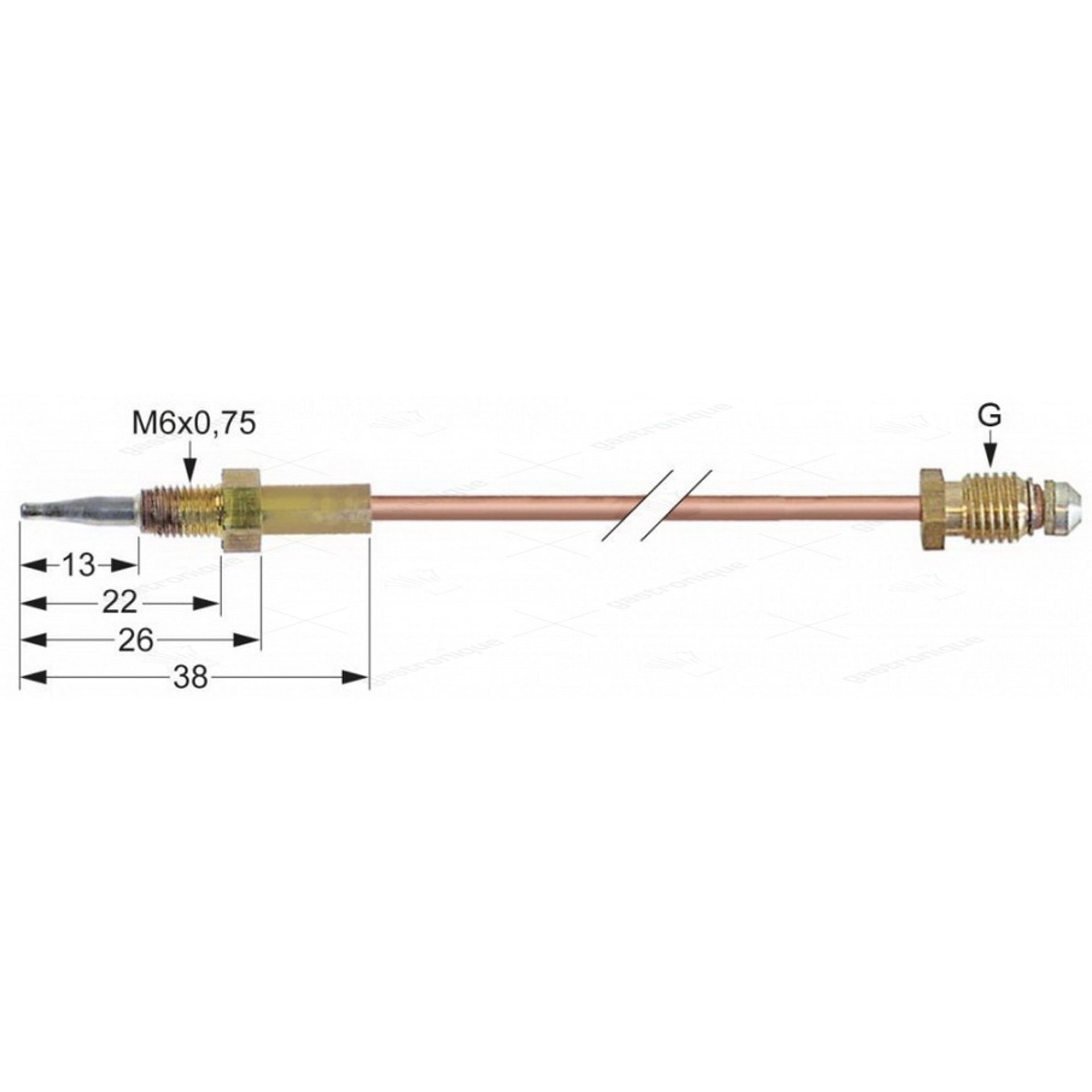 thermocouple m9x1 60 cm coupl. m6x0,75 - image 1