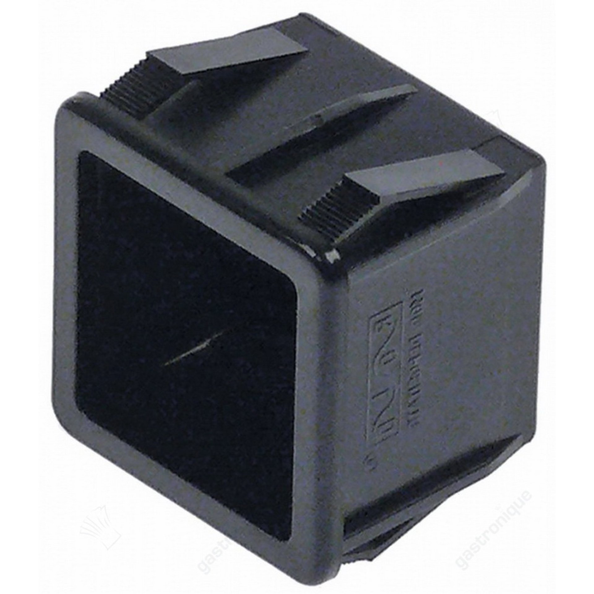 element holder simple built-in size 28.5x28.5mm black for push button 23x23mm - image 1