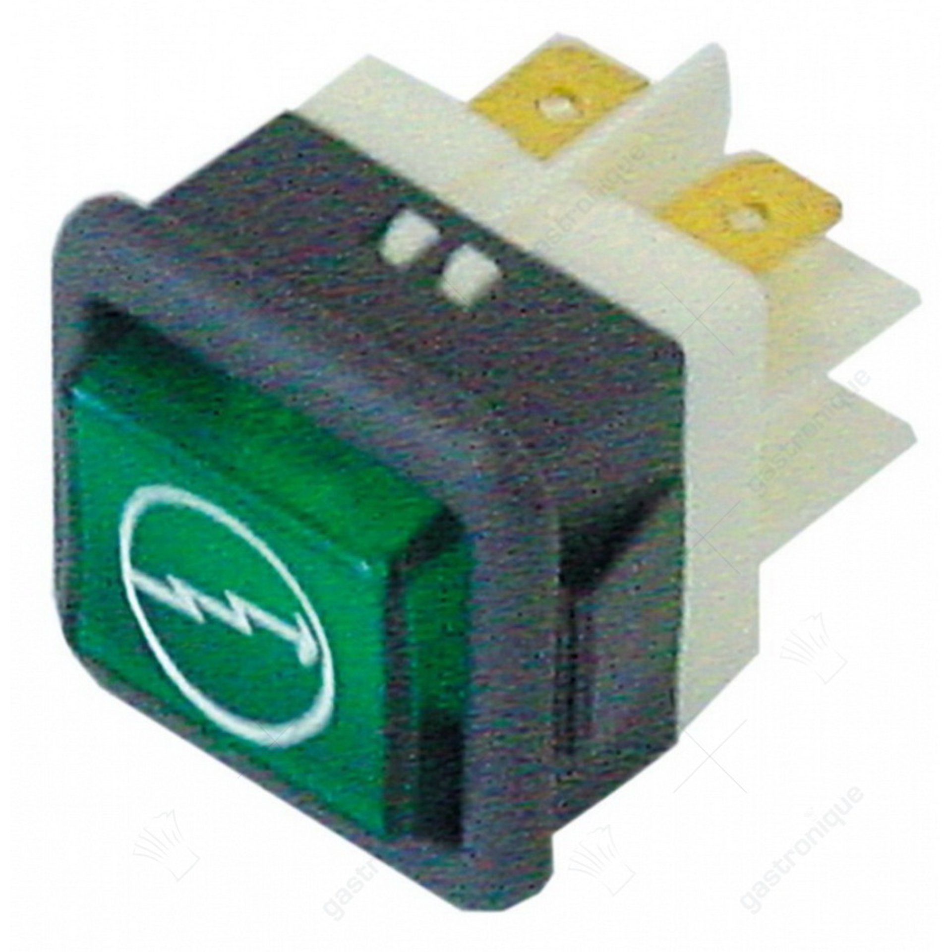 signal lamp built-in size 27.8x25mm green 230V connection flat plug 6.3mm - image 1