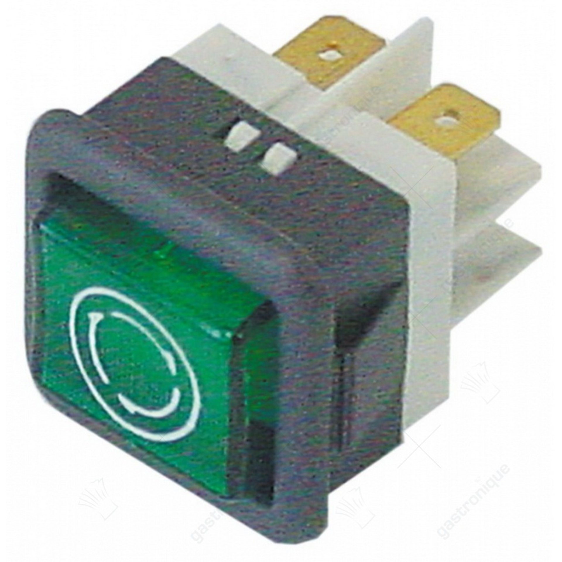 signaallamp inbouwmaat 27,8x25mm groen 230V aansluiting vlaksteker 6,3mm - afbeelding 1
