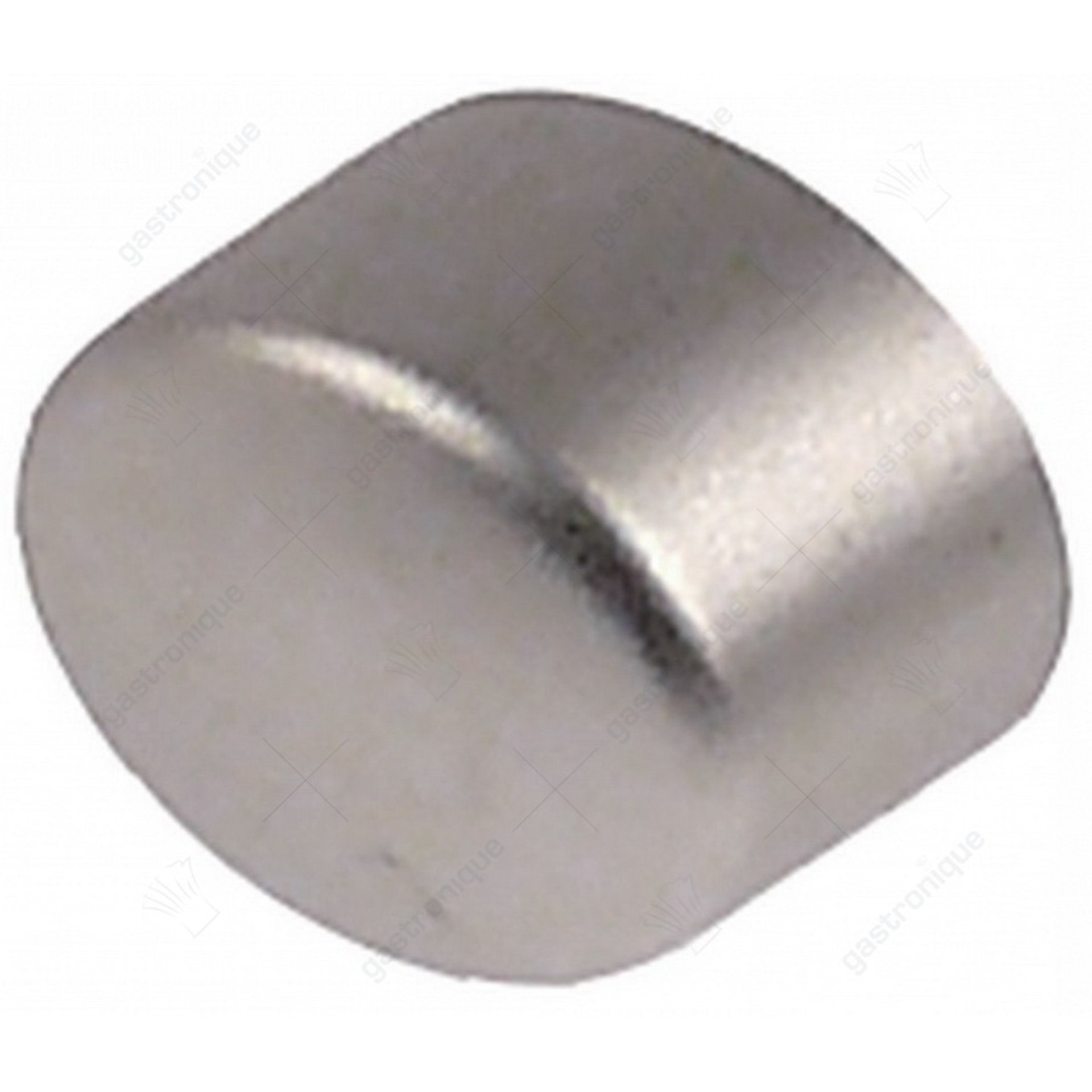 push-button elliptical 17x13 mm silver - afbeelding 1