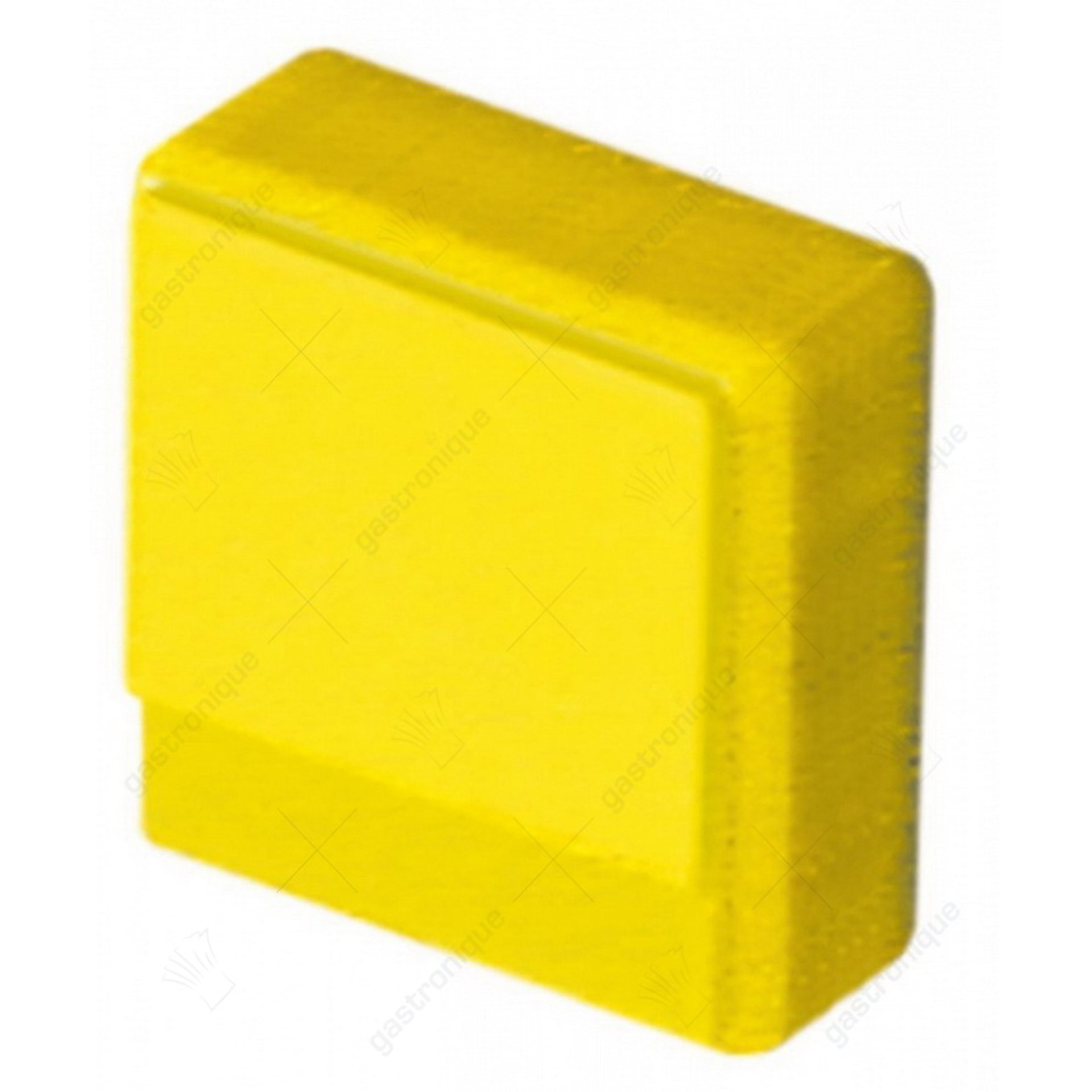 vierkante drukknop geel 23x23 mm - afbeelding 1
