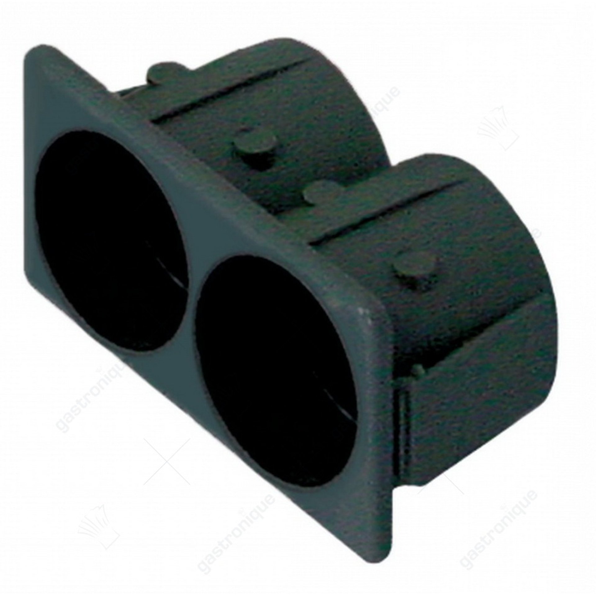 push-button holder black 2 round buttons - afbeelding 1