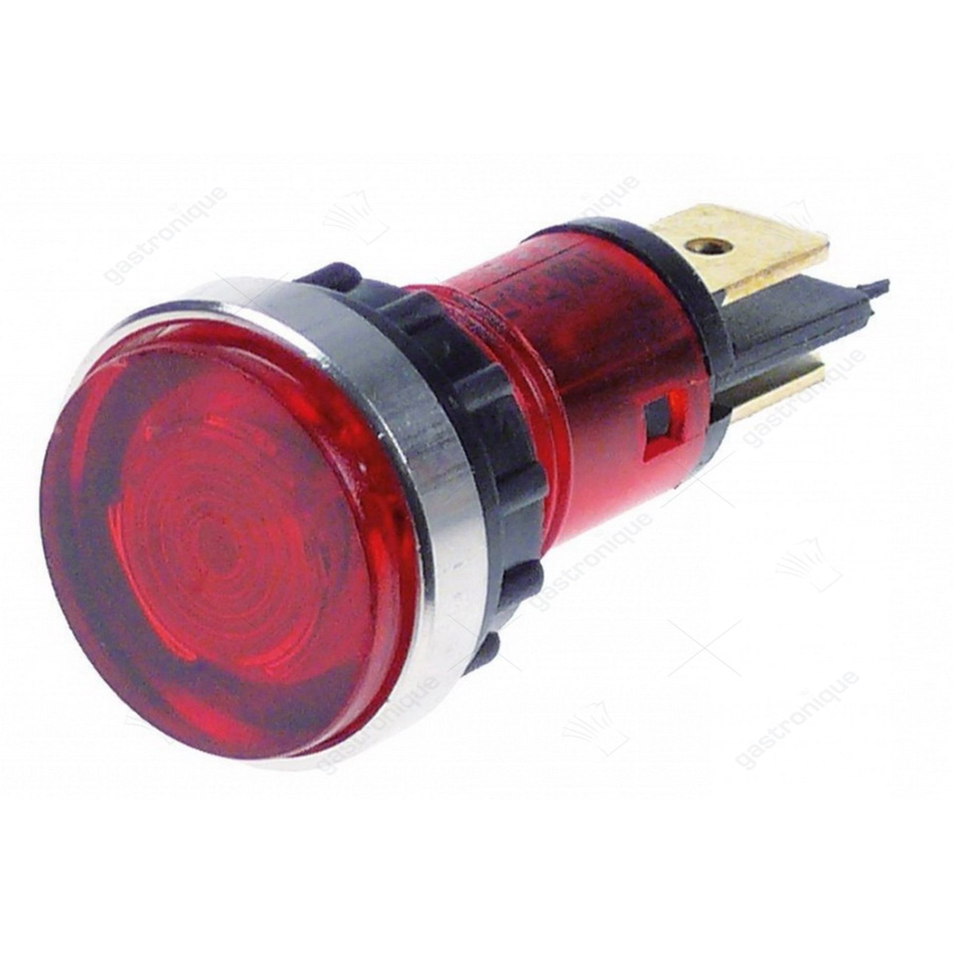 signaallamp ø 12mm 230V rood aansluiting vlaksteker 6,3mm model CM/5 - afbeelding 1