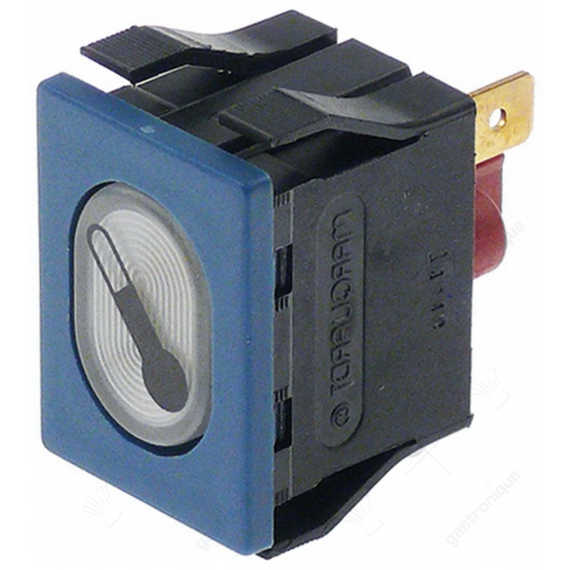 lampe de signalisation encastrée 30x22mm 230V blanche connexion fiche plate 6,3mm - image 1