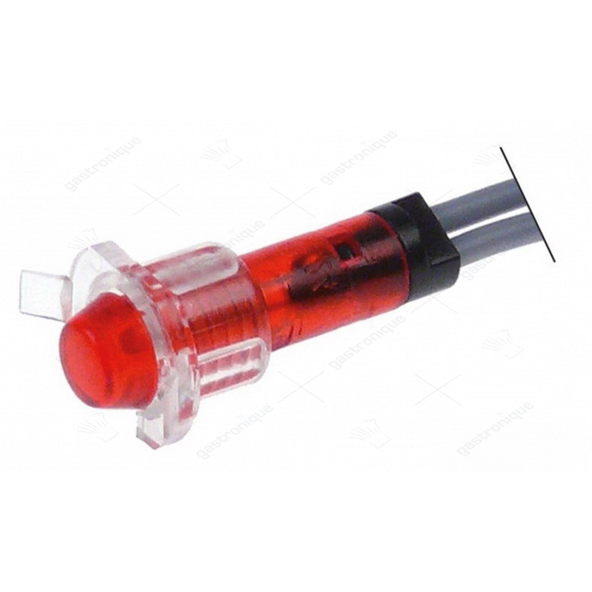 signal lamp ø 6mm 230V red cable length 400mm with series resistor - image 1