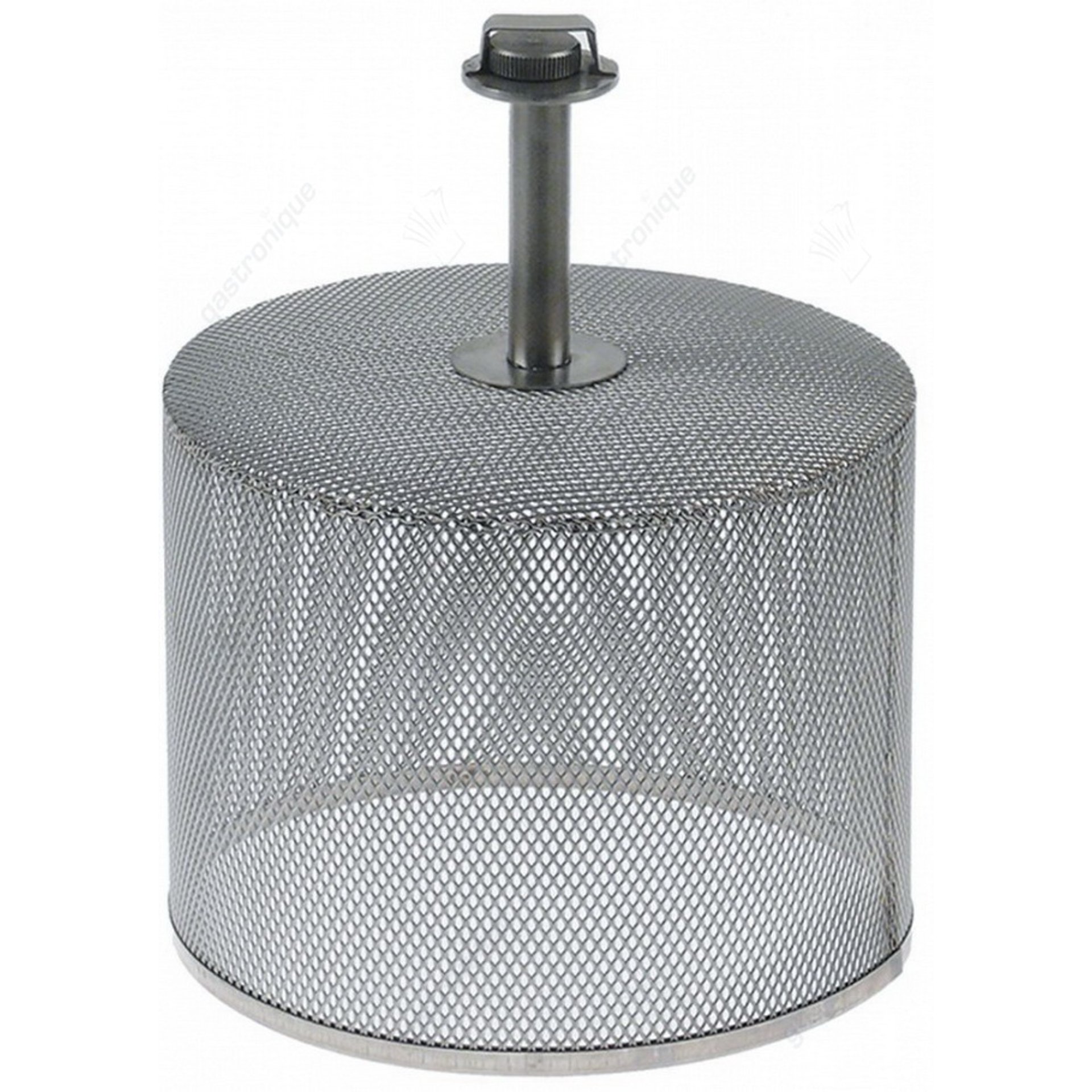 Filter ø 195mm H 150mm Edelstahl mit Welle Gesamthöhe 250mm - Bild 1