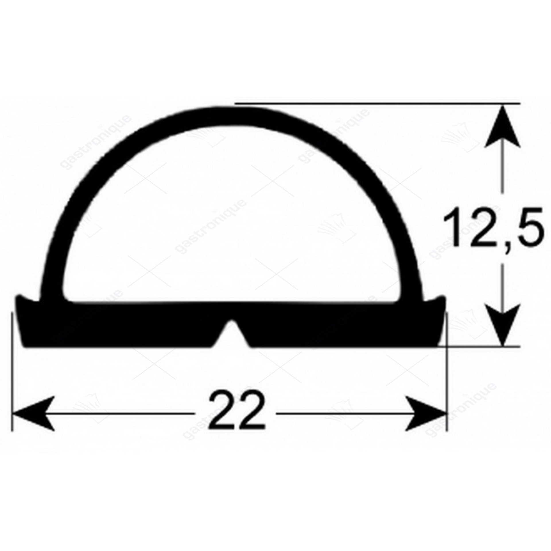 deurrubber 786,5x590,5 mm - afbeelding 1
