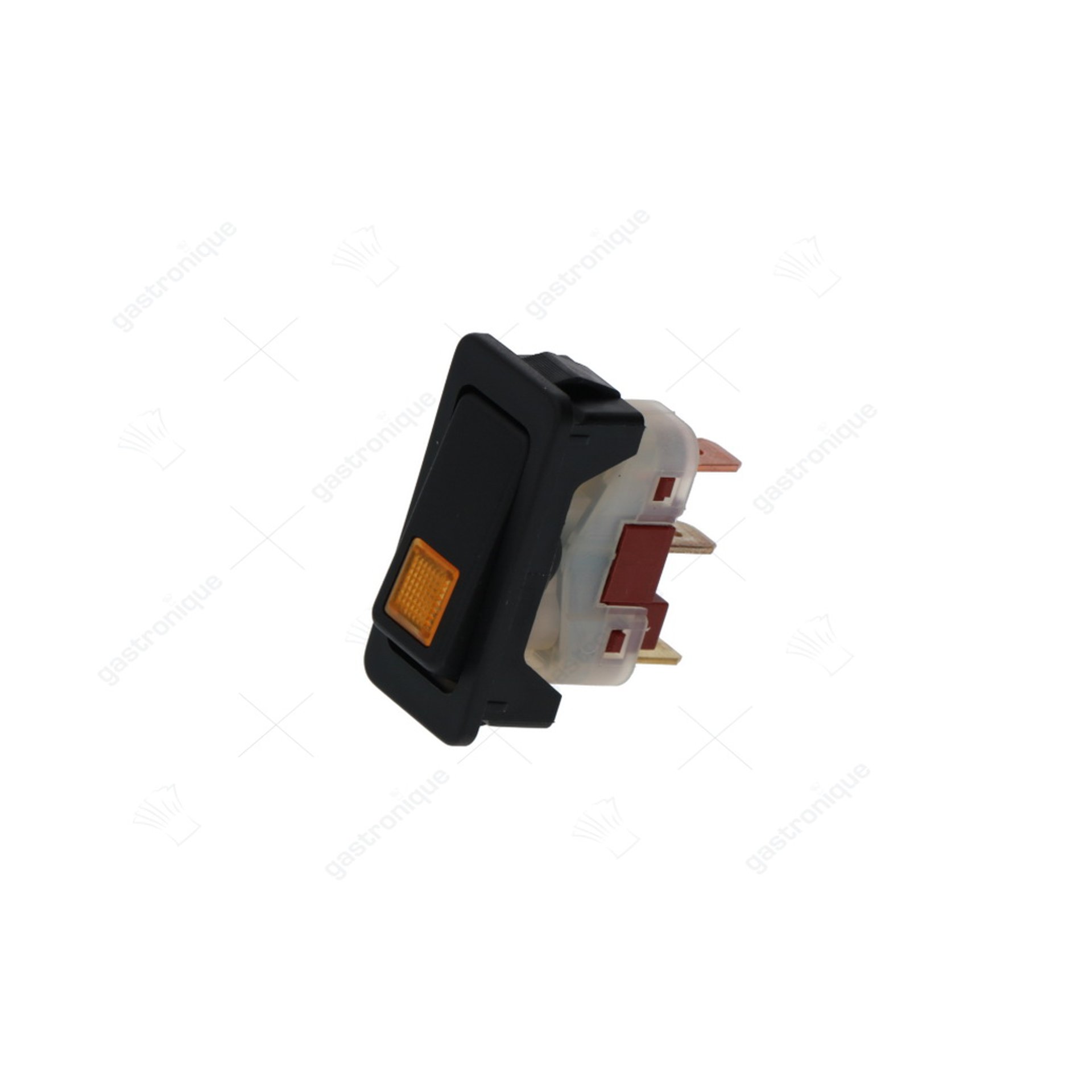 wipschakelaar inbouwmaat 34x15mm oranje 1NO/signaallamp 250V 10A verlicht - afbeelding 1
